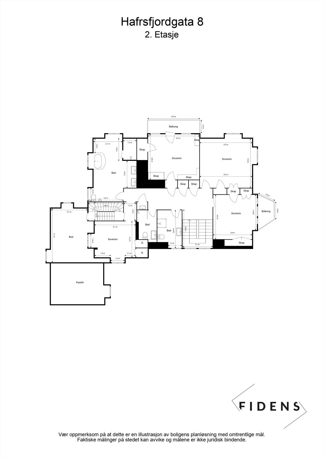 Plantegning 2. etasje. Galleribilde