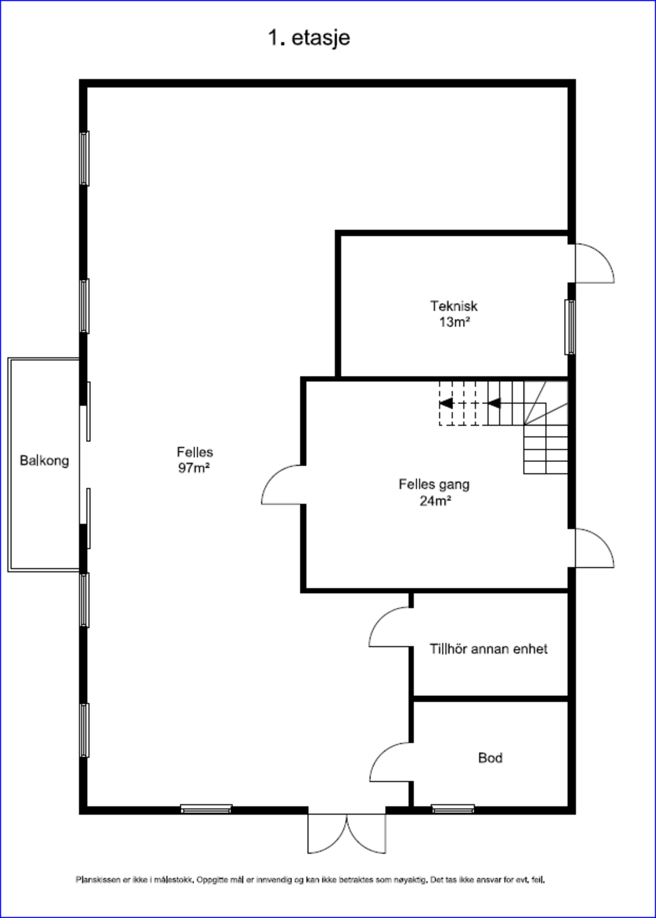 Planskisse 1. etasje Galleribilde