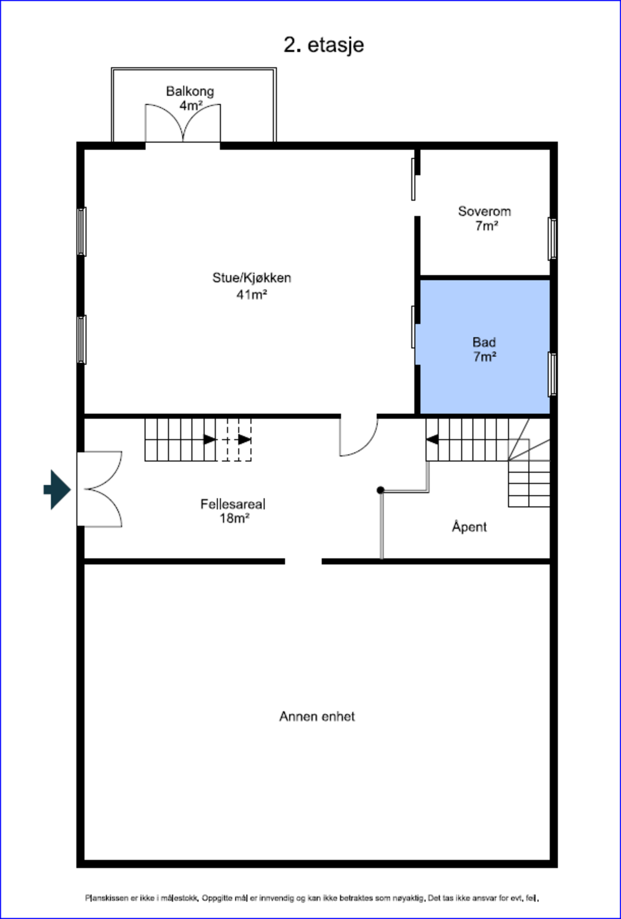 Planskisse 2. etasje Galleribilde