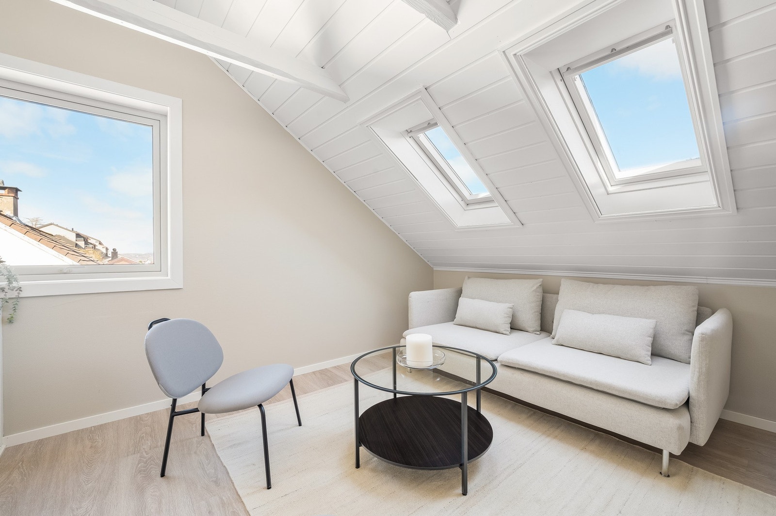 Loftstuen har et areal på 17,3 m². Galleribilde