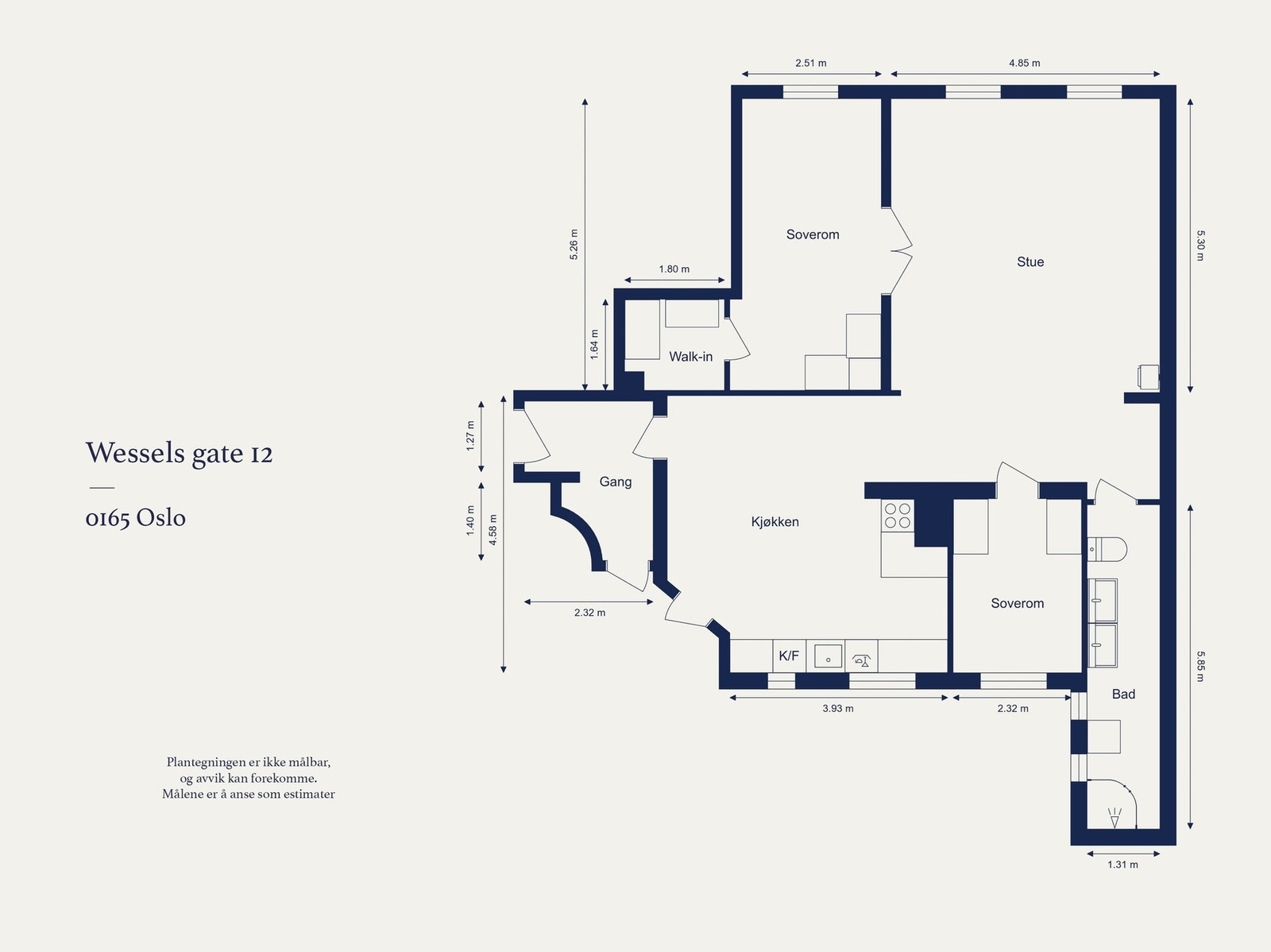 Leiligheten har en praktisk planløsning i 4. etasje. Galleribilde