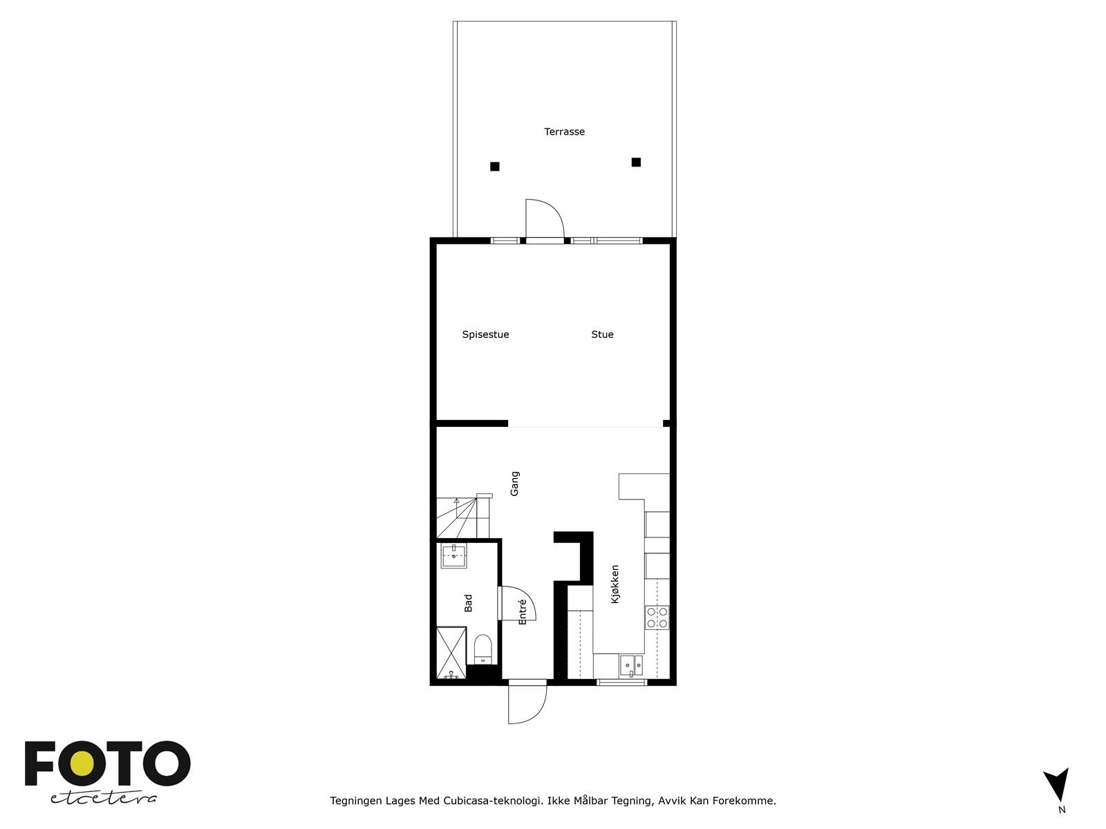 Myråsveien 18B -1. etasje. Veiledende planskisse - ikke målbar Galleribilde