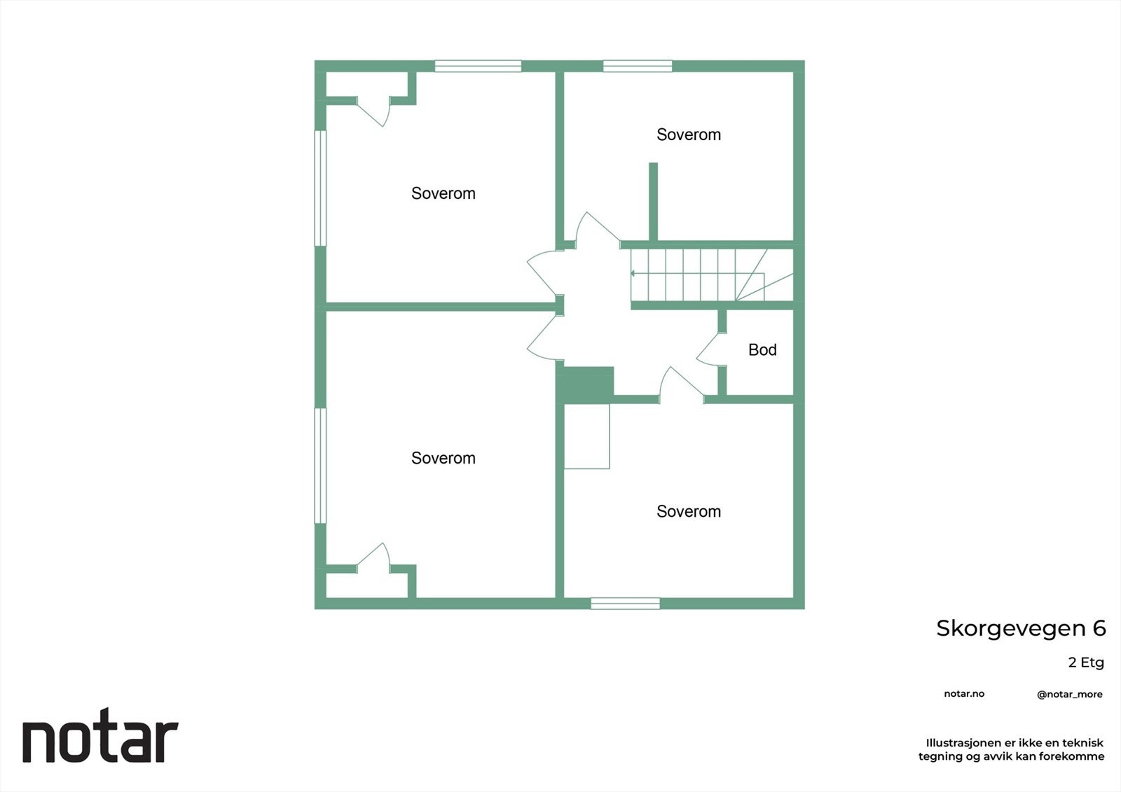Plantegning - loft Galleribilde