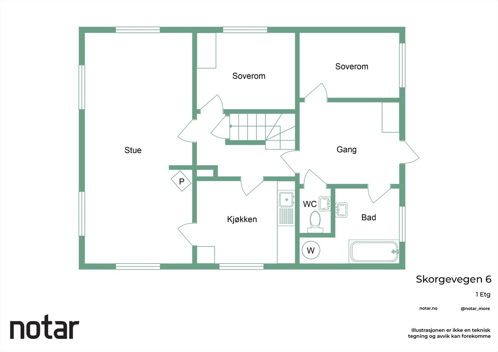 Plantegning - hovedetasje Galleribilde