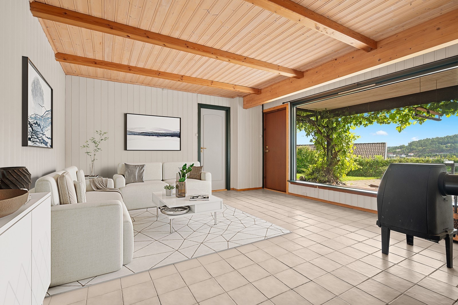 Kjellerstue med digital styling Galleribilde