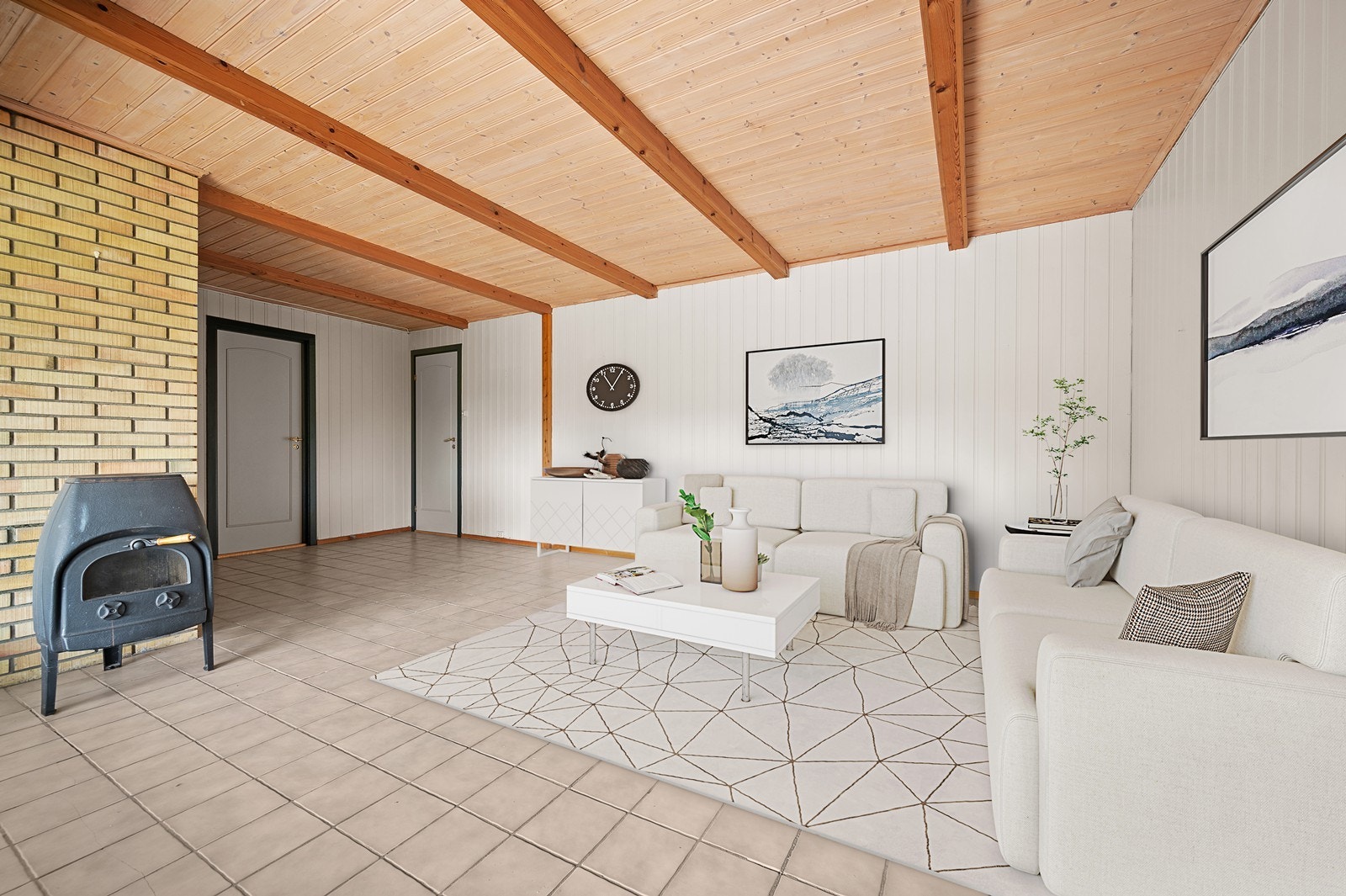 Kjellerstue med digital styling Galleribilde