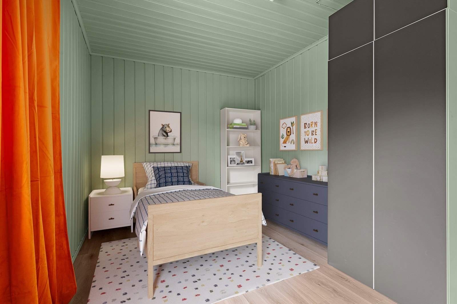 Digital styling av soverom Galleribilde
