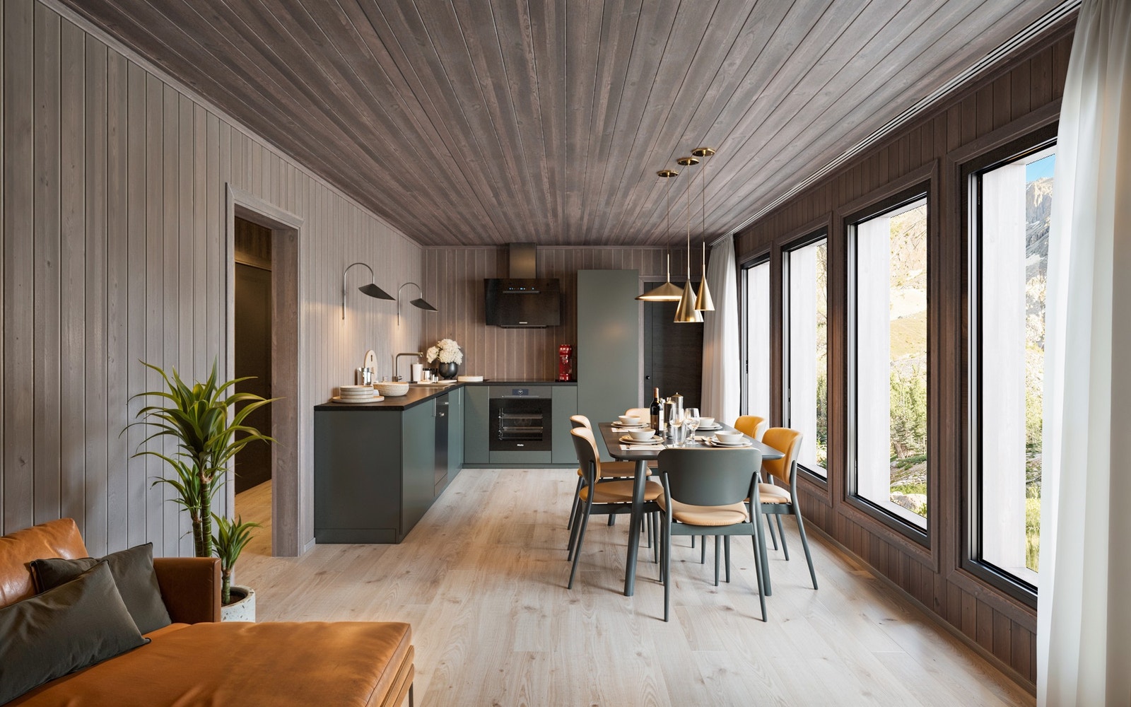 3D illustrasjon innvendig Galleribilde