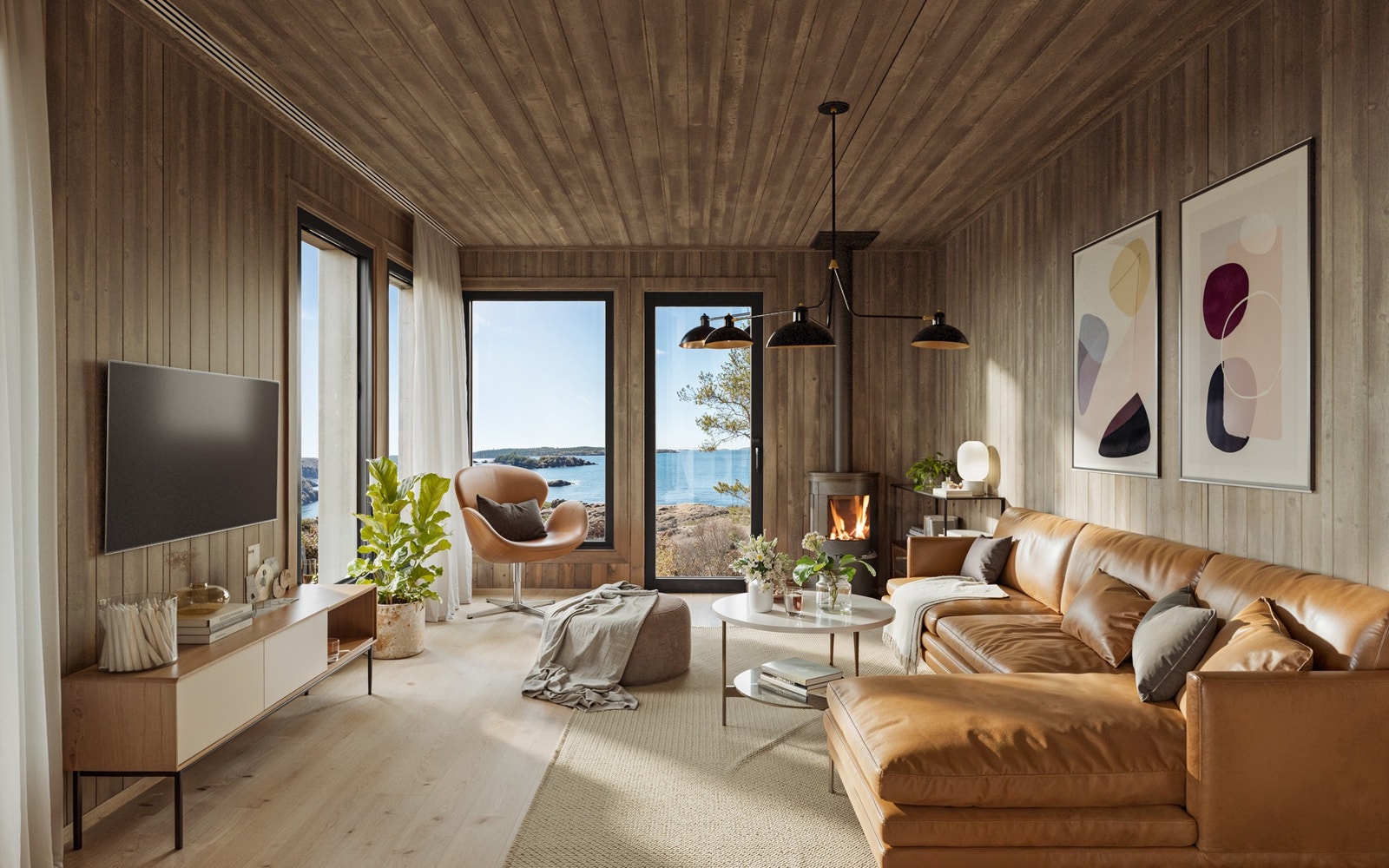 3D illustrasjon innvendig Galleribilde