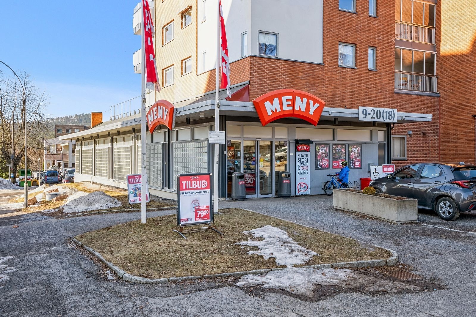 Meny er like rundt hjørnet ved boligen. Galleribilde