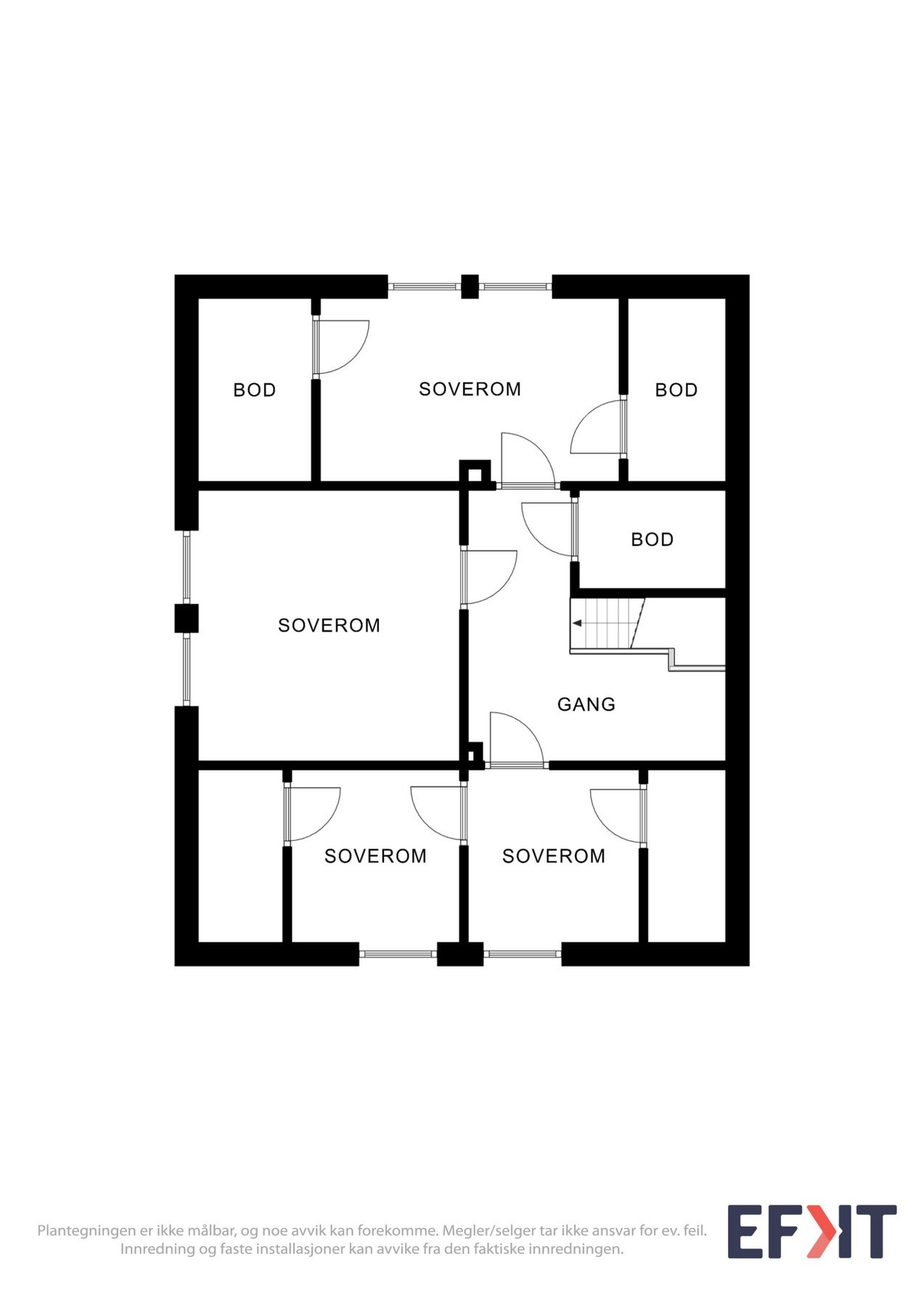 Planløsning overetasje. Galleribilde