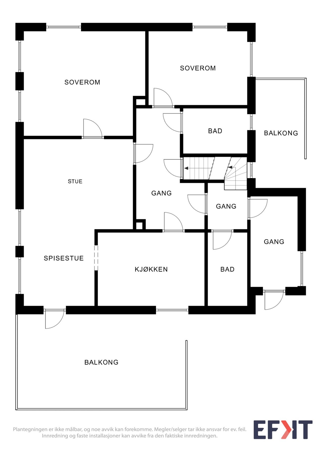 Planløsning hovedetasje. Galleribilde