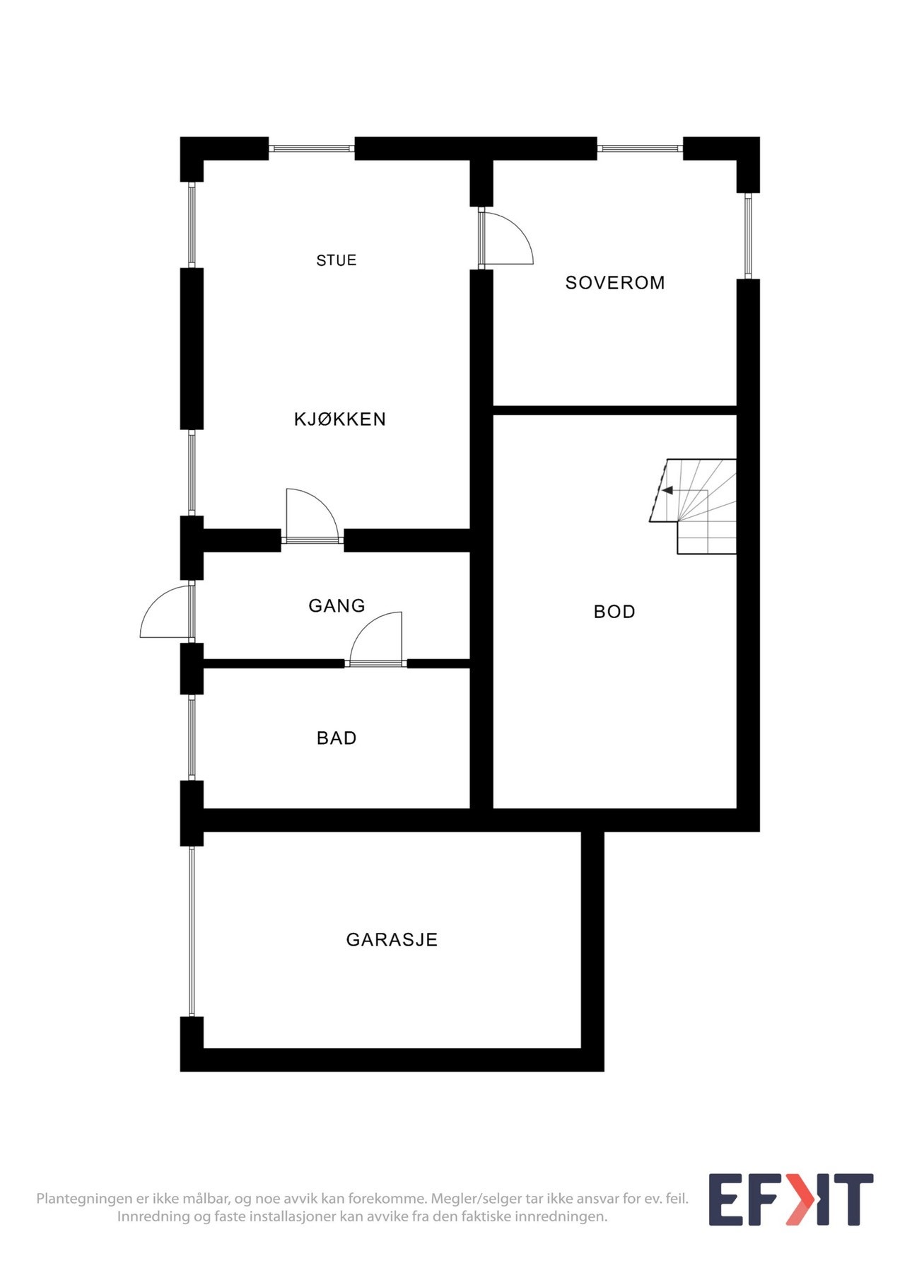 Planløsning underetasje. Galleribilde