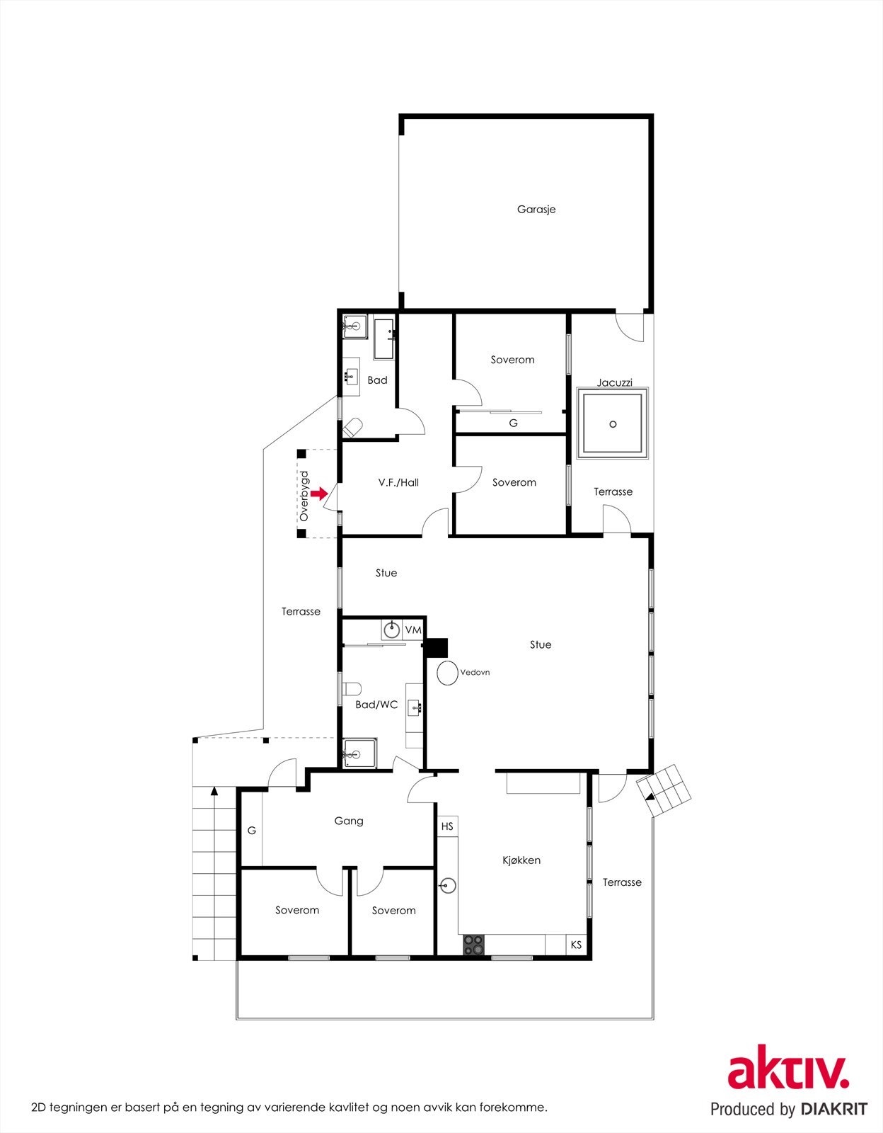 Plantegning 1. etg Galleribilde