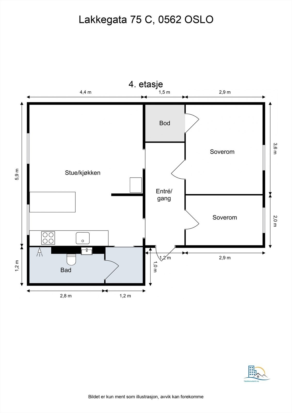 Leiligheten har en superfin planløsning med bl.a en åpen/stue kjøkkenløsning. Galleribilde
