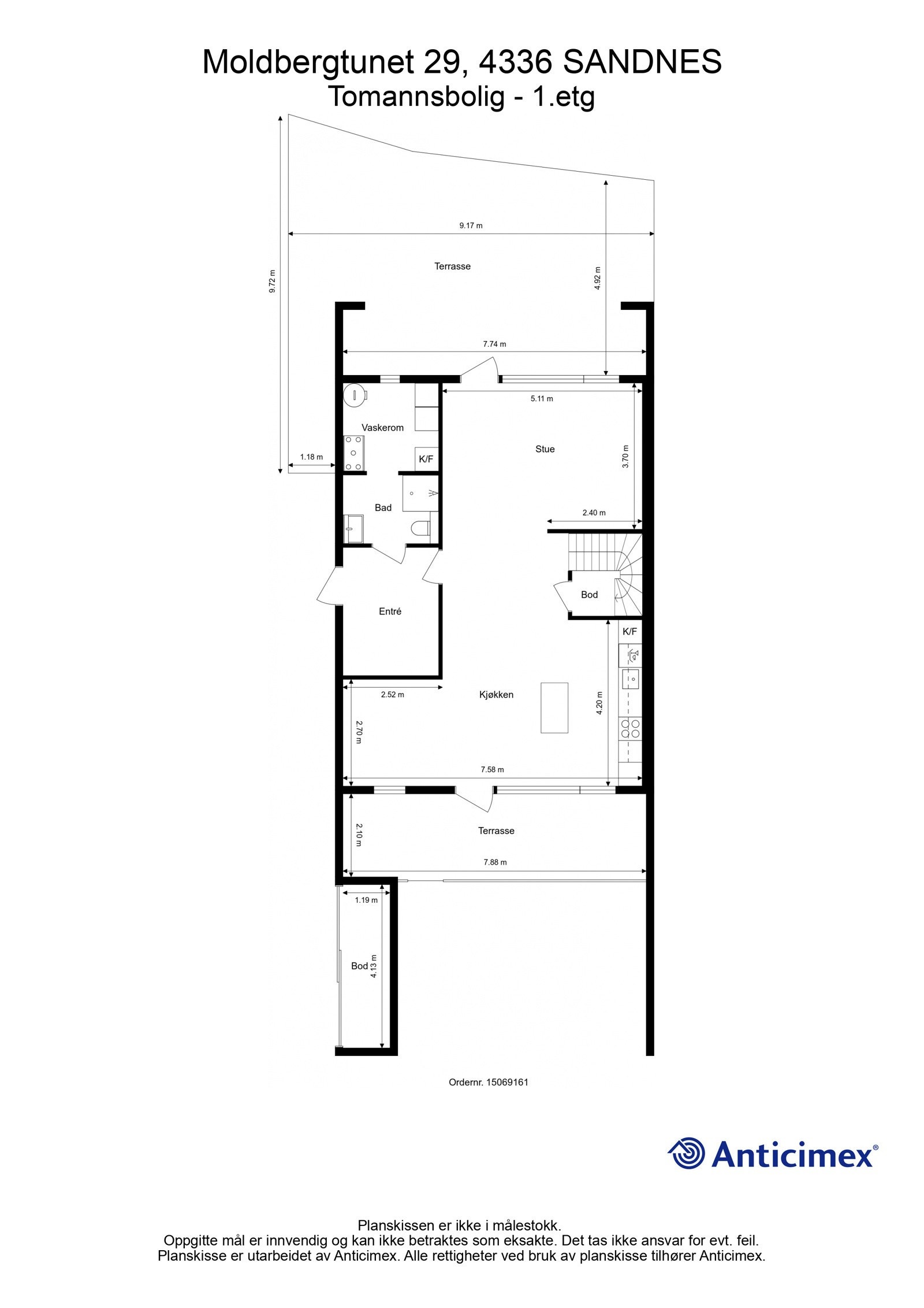 Plantegning 1.etg Galleribilde
