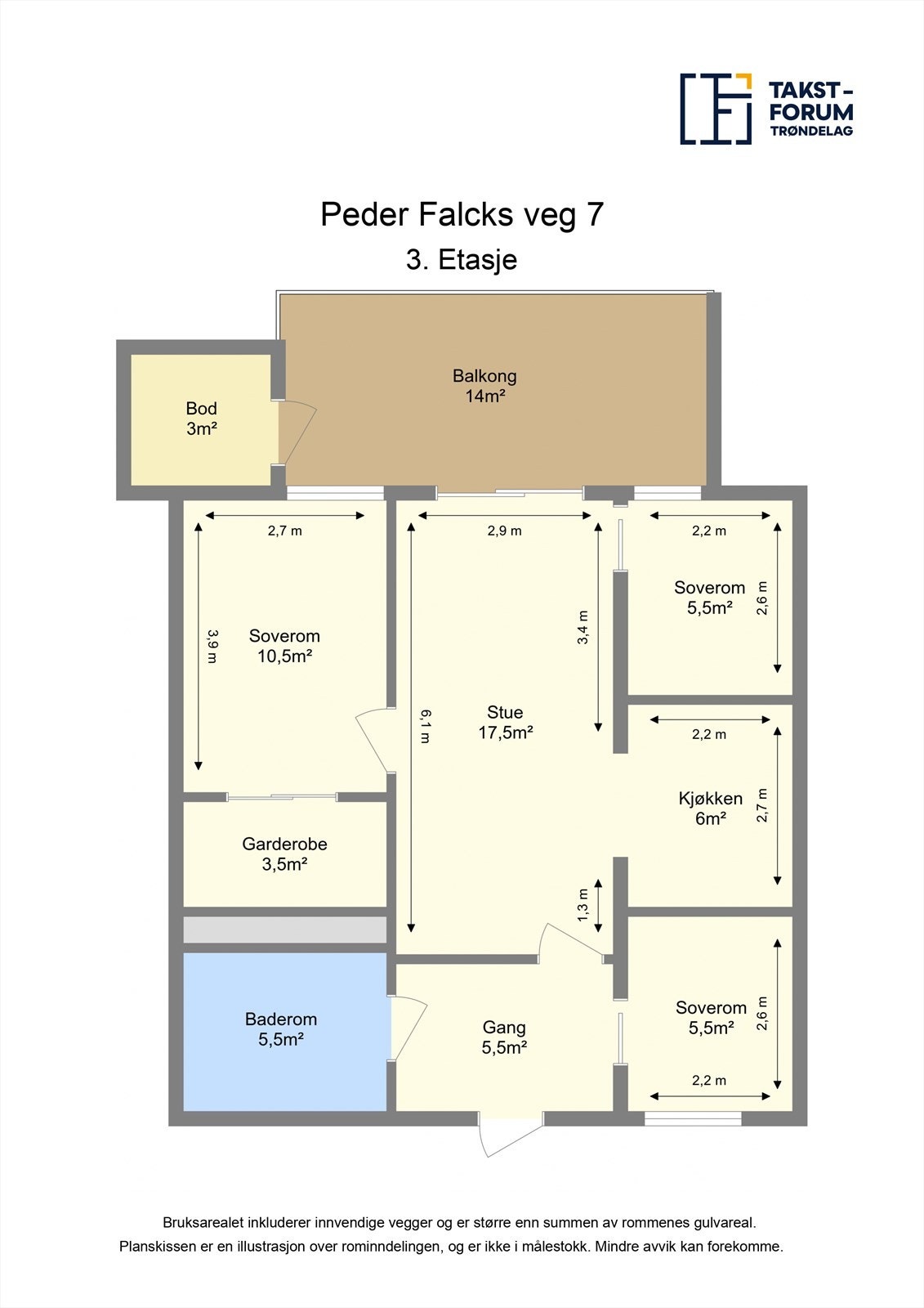 Ta en titt på planløsning og gjør deg kjent med romfordelingen! Galleribilde