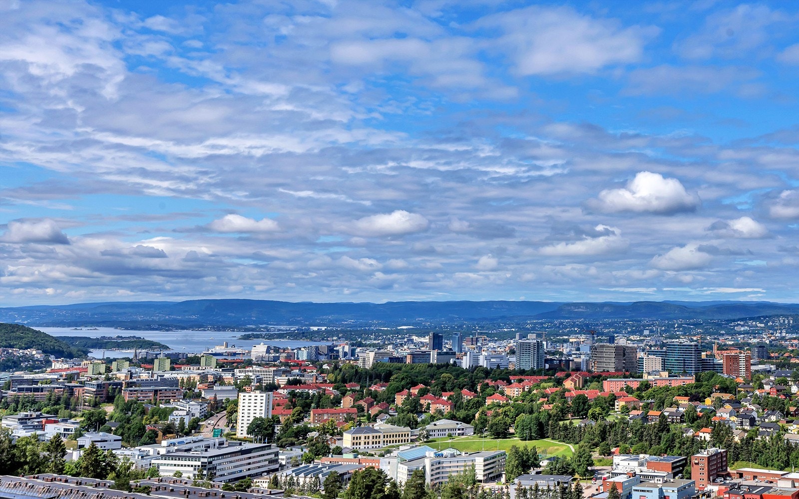 Fantastisk utsikt mot Oslo sentrum. Galleribilde
