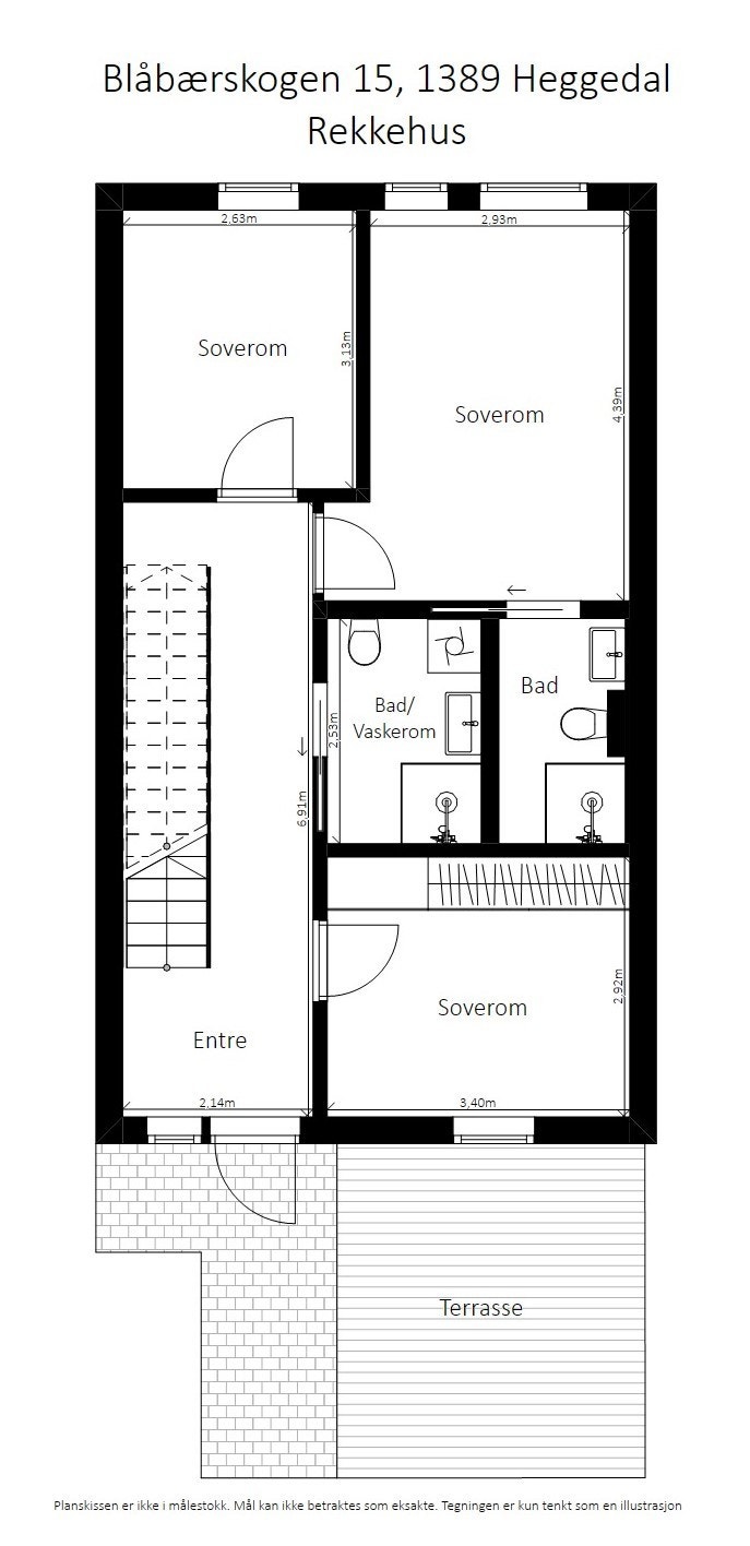 Plantegning 1. etasje Galleribilde