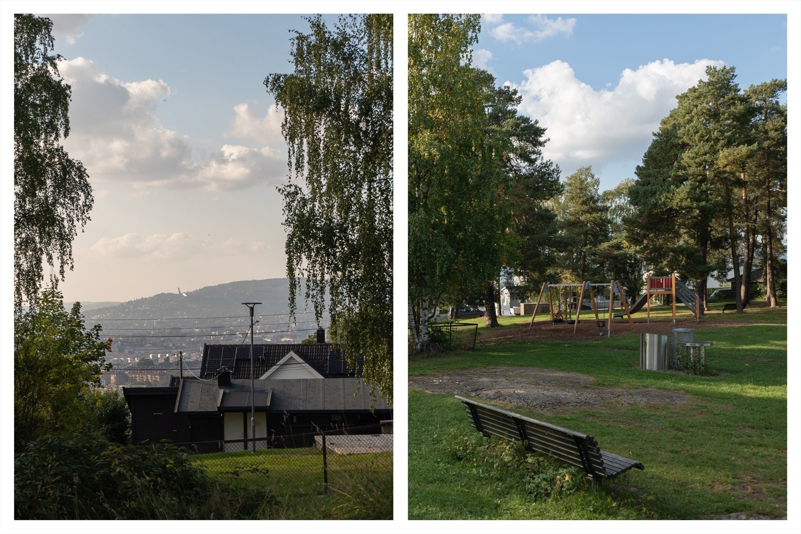 Høyenhallparken med lekeplass og uteområdet for store og små Galleribilde