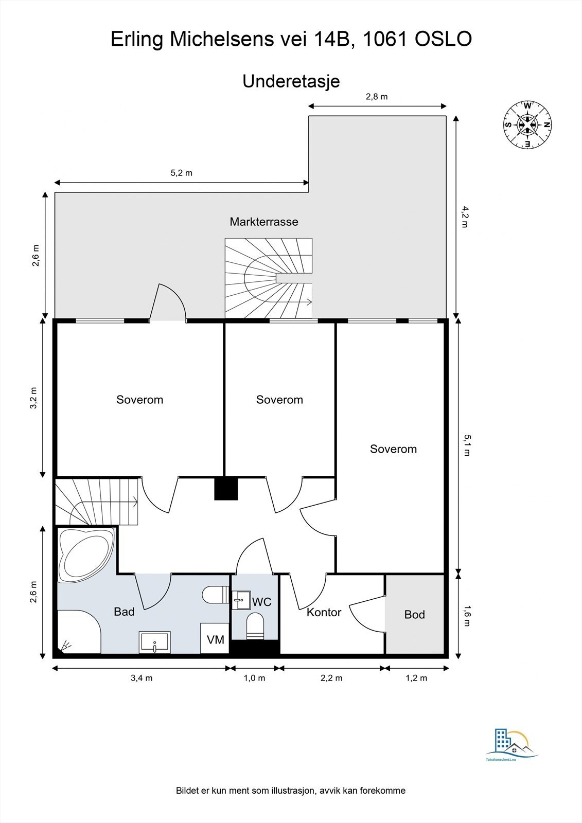 Plantegning underetasje Galleribilde