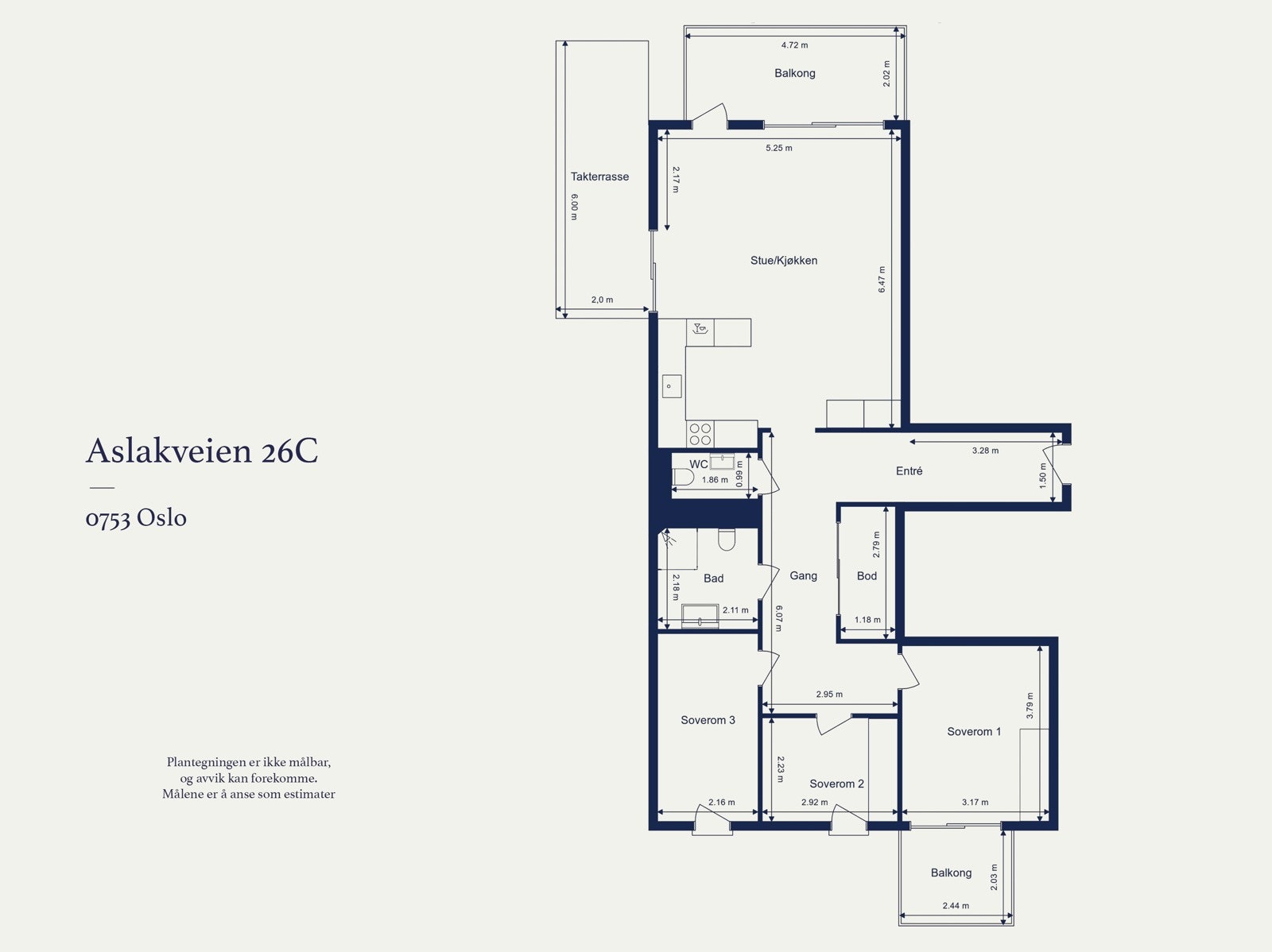 Leiligheten har en praktisk planløsning i 8. etasje (felles heisadkomst). Galleribilde