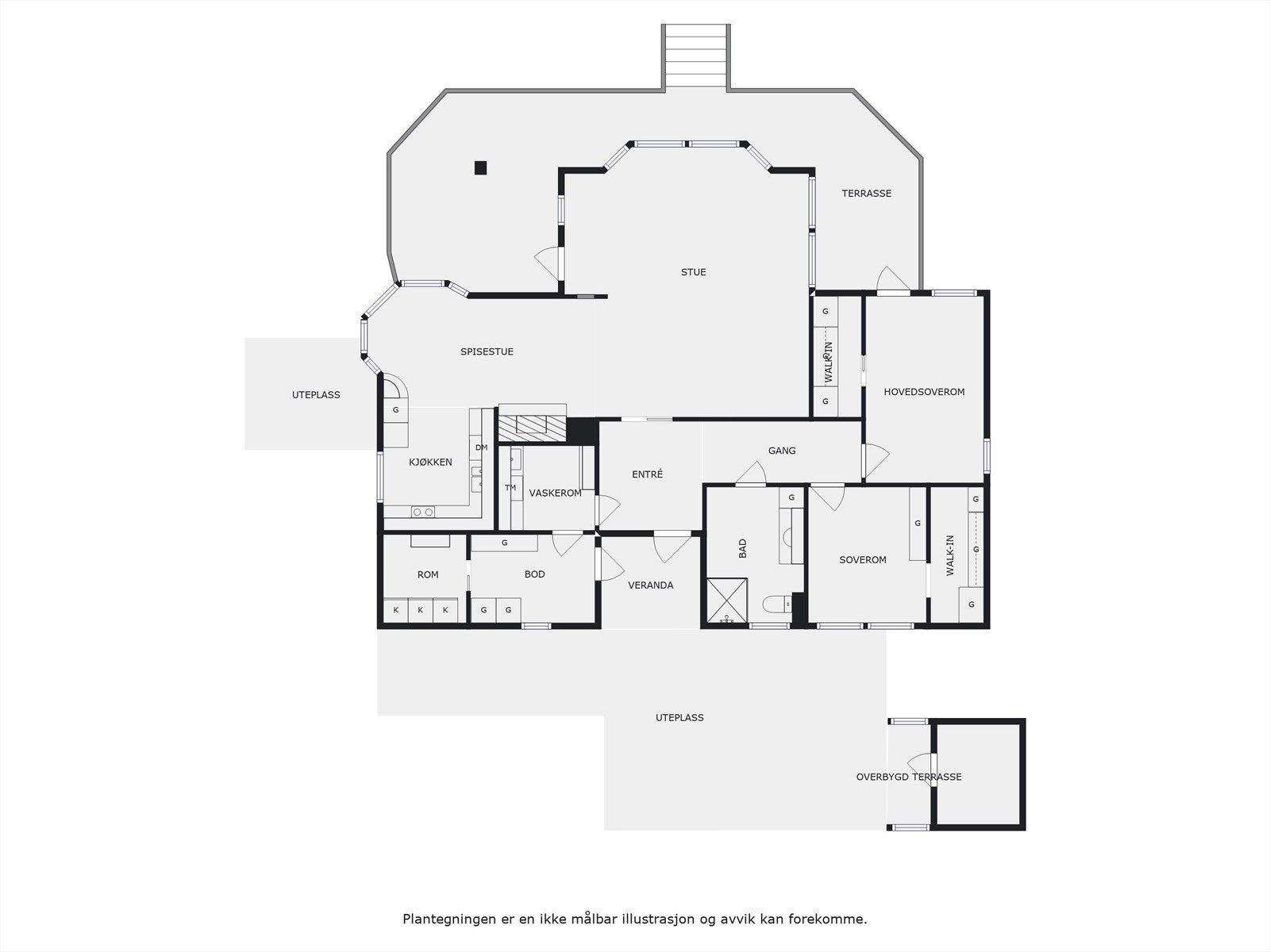 Plantegning hovedhus Galleribilde