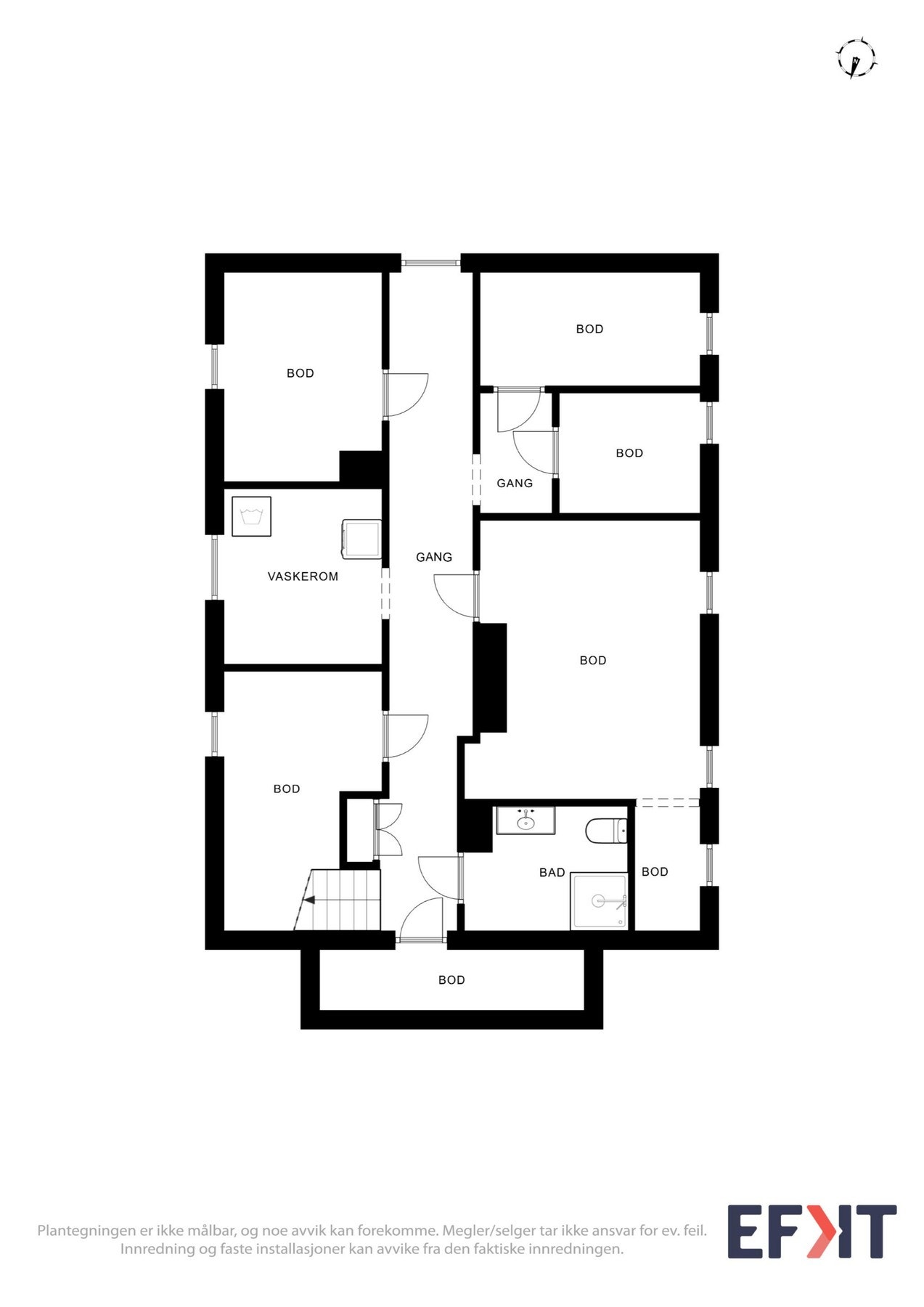 Plantegning kjeller Galleribilde