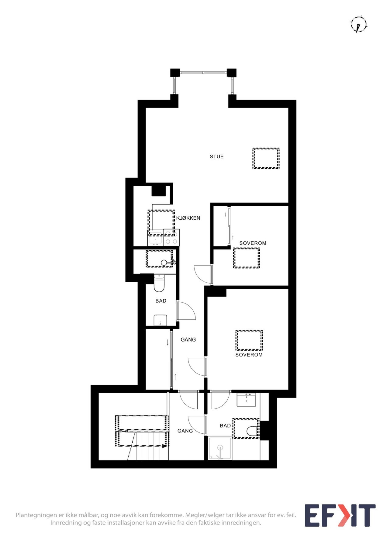 Plantegning loft. Galleribilde
