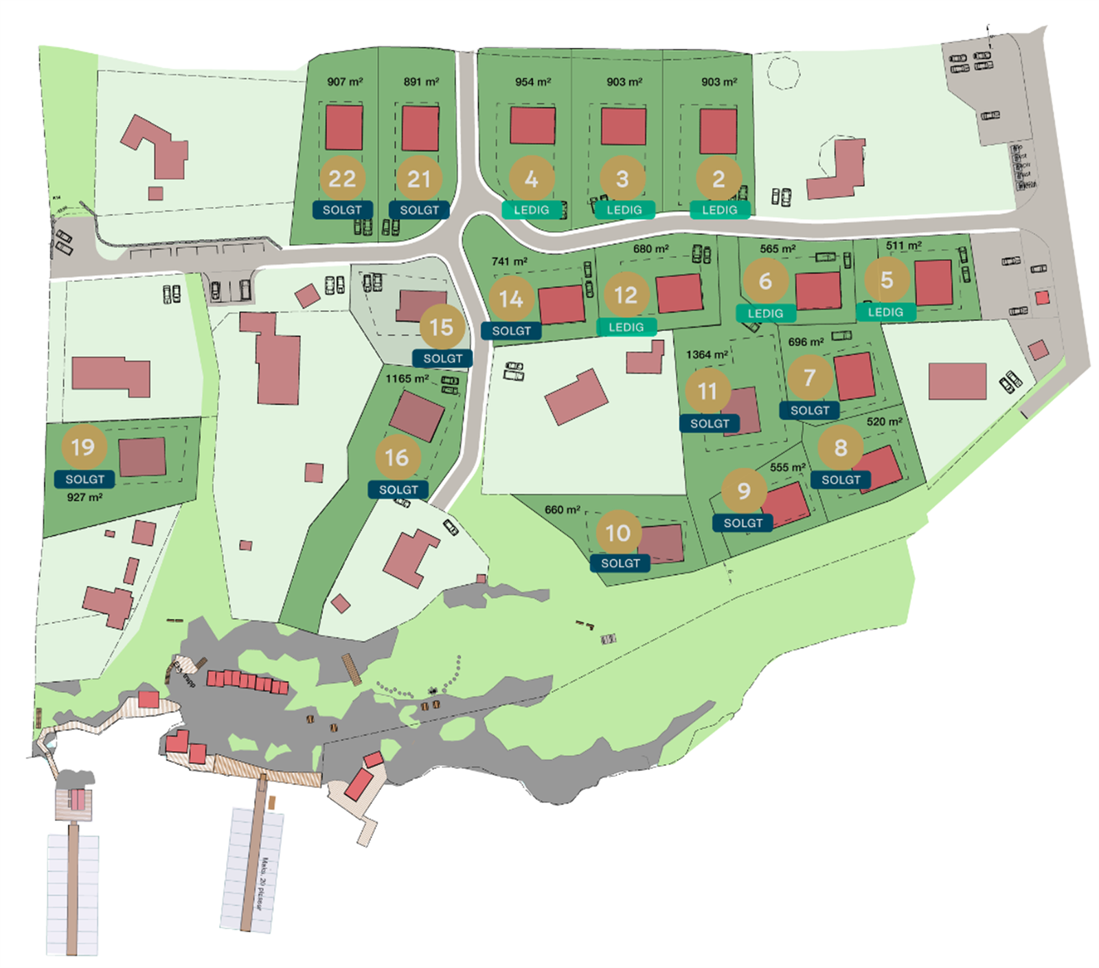 Tomtekart oversikt Galleribilde