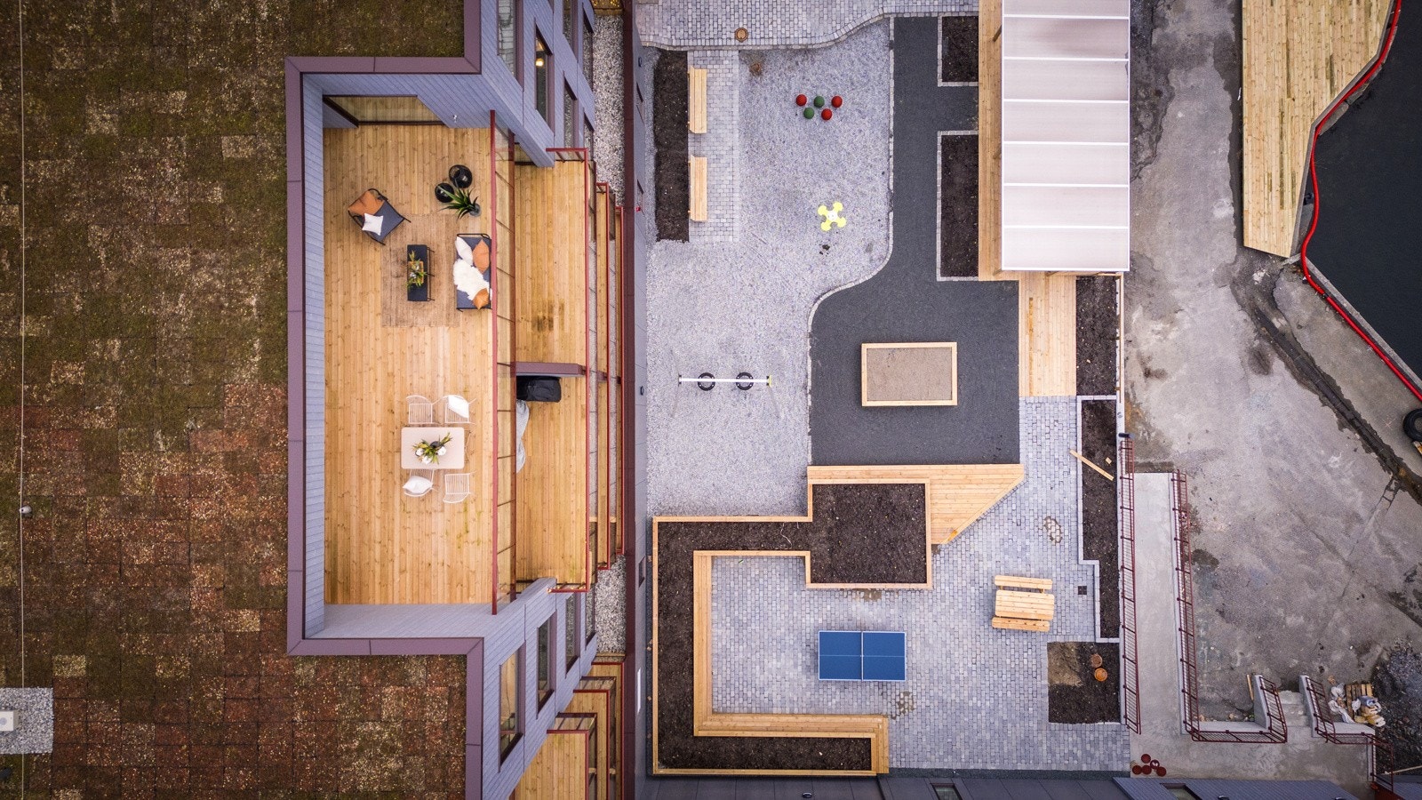 Utomhusarealene til prosjektet kommer til å bli fantastisk flotte når de er ferdigstilt. Galleribilde