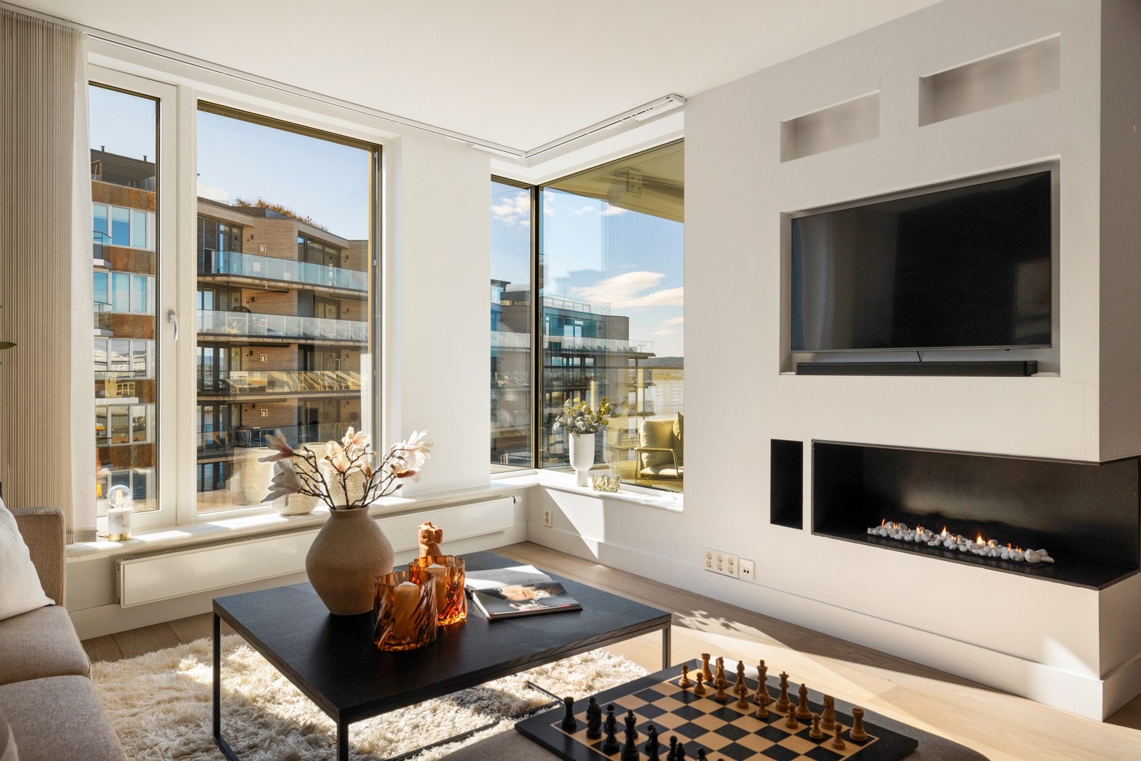 Over gasspeisen er det plass til integrert flatskjerm. Galleribilde