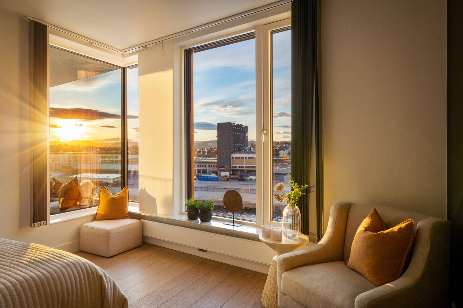 Her kan man våkne til fantastisk utsikt mot vest. Galleribilde