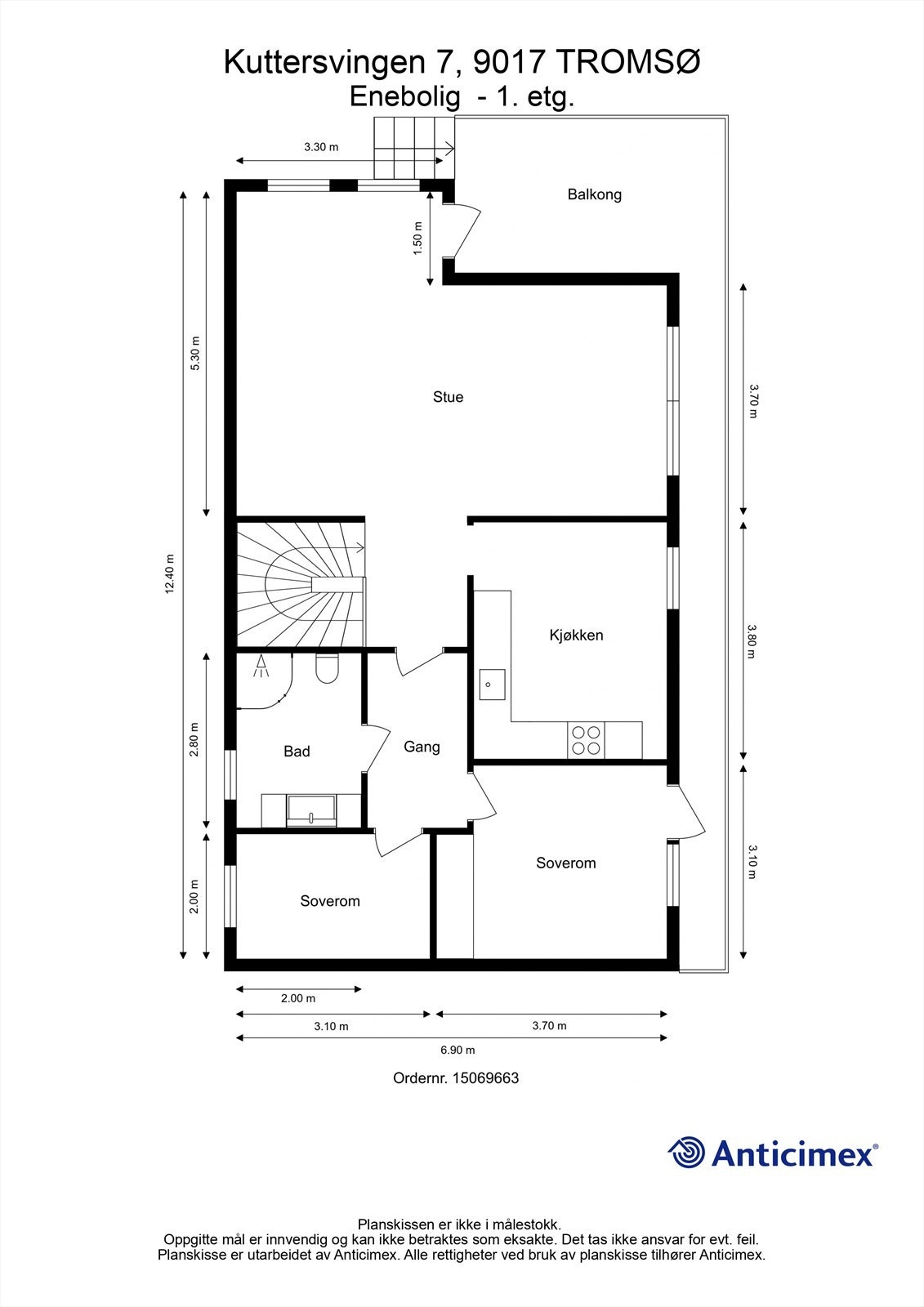 Plantegning 1. etg. Galleribilde