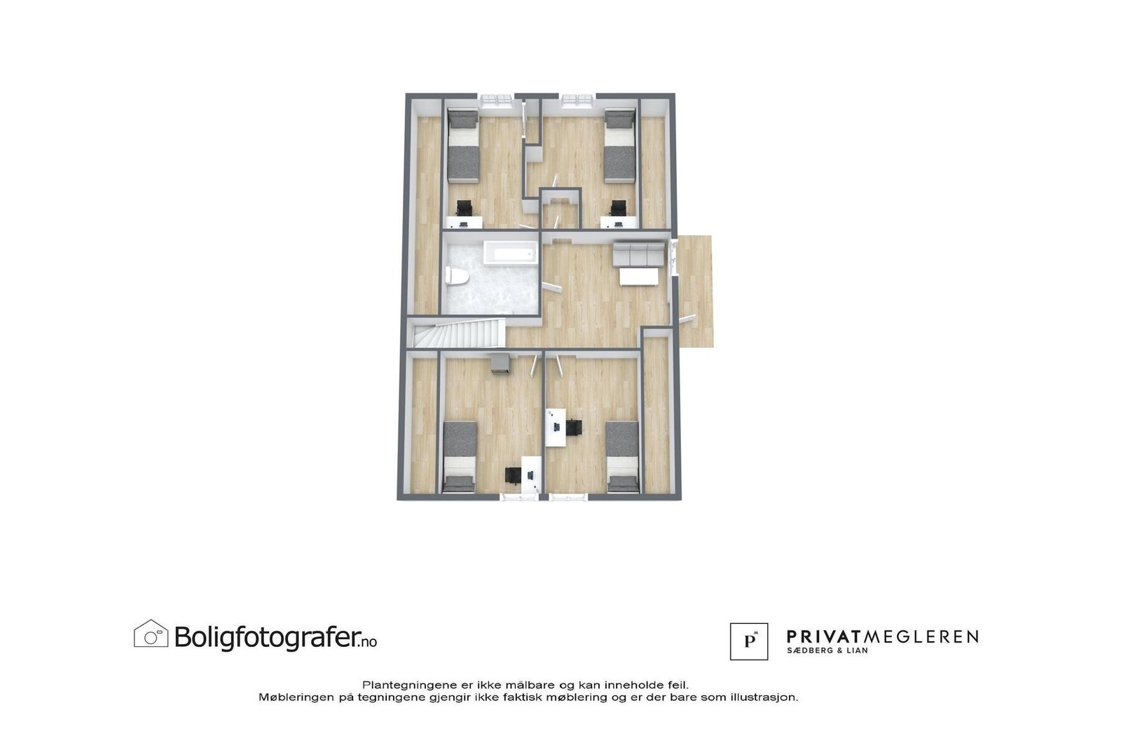 Plantegning 2. etasje - ikke målsatt, kun en illustrasjon. Galleribilde
