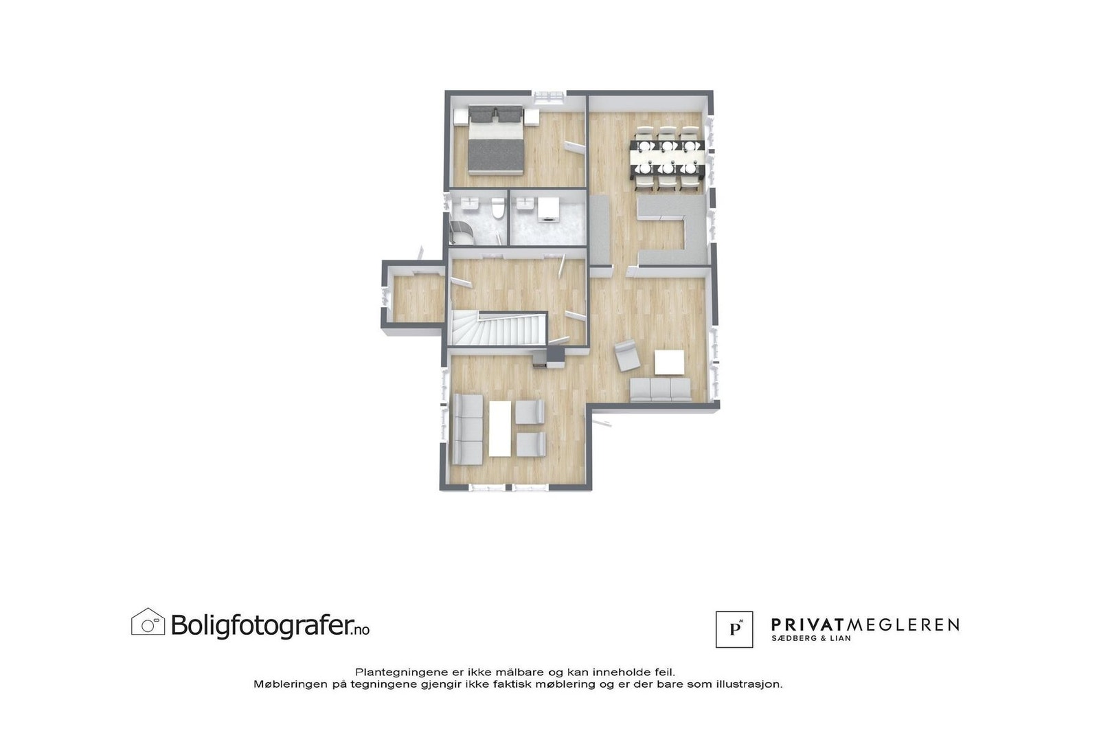 Plantegning 1. etasje - ikke målsatt, kun en illustrasjon. Galleribilde