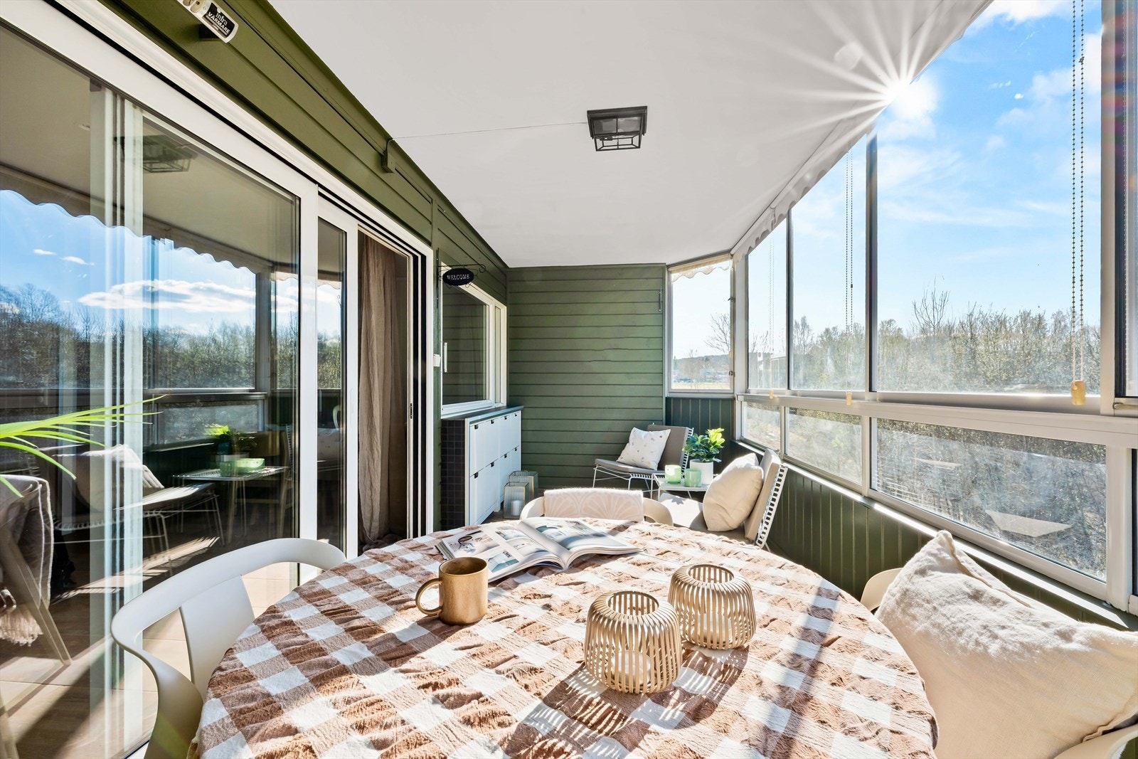 Her sitter man skjermet og fint til. Galleribilde