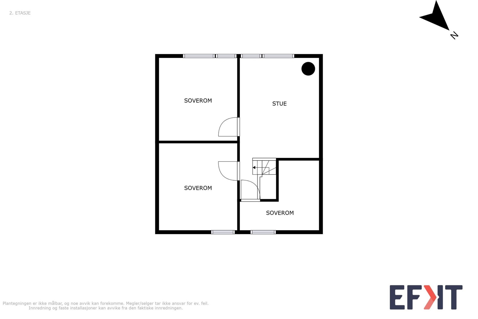 Pleantegning 2. etg Galleribilde