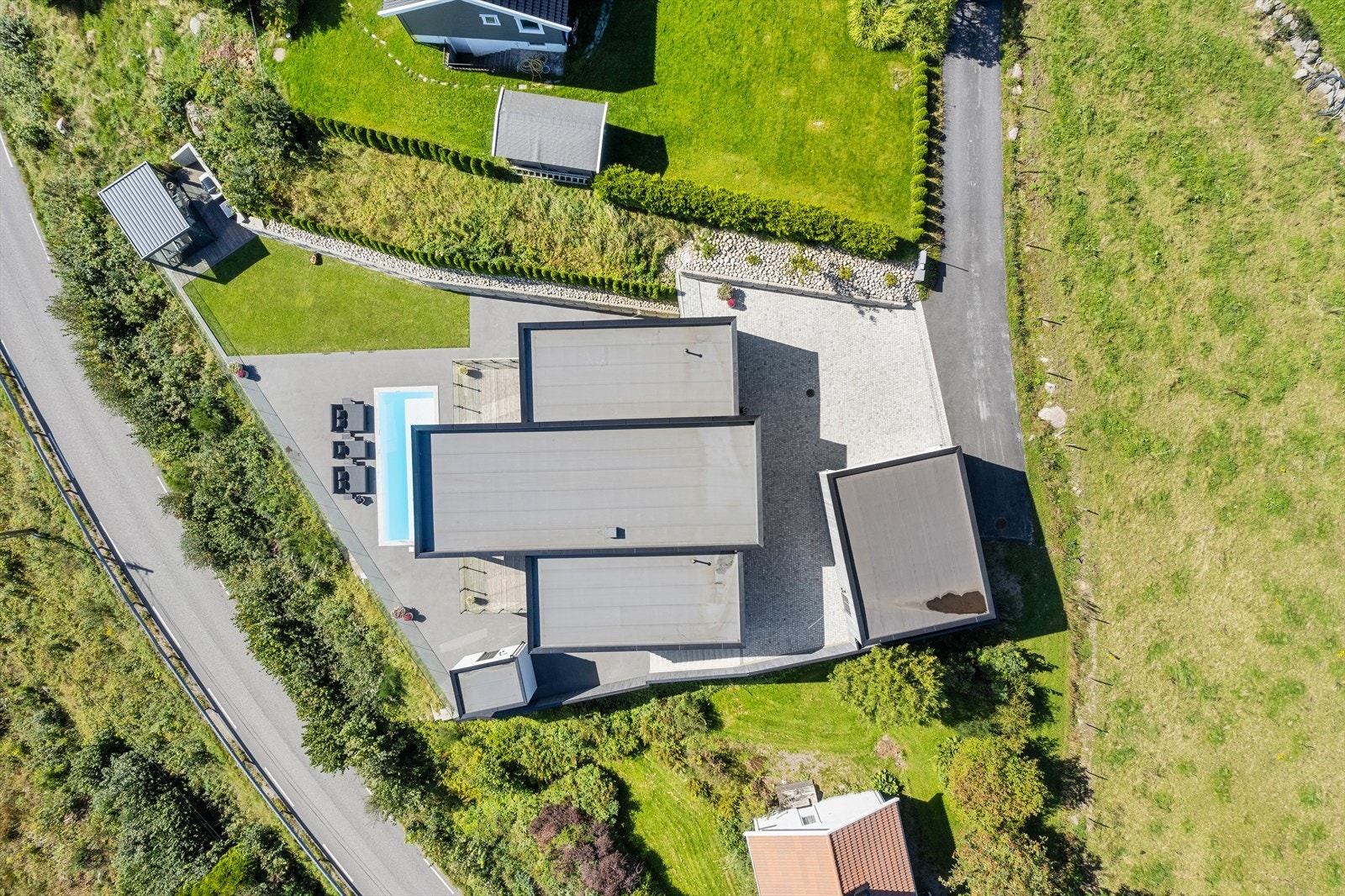 Fugleperspektiv av eiendommen Galleribilde