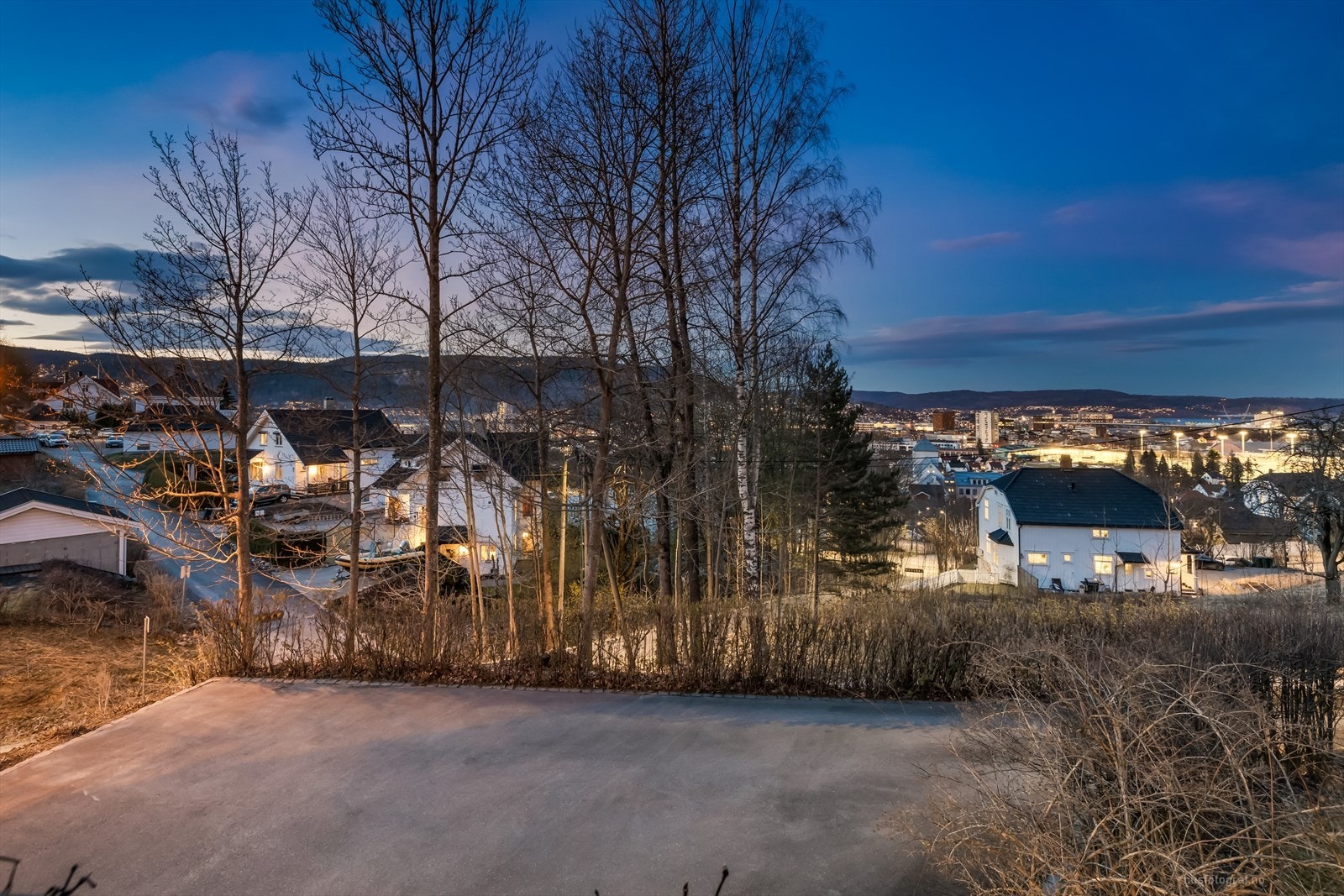 Fin utsikt mot Drammen by. Galleribilde