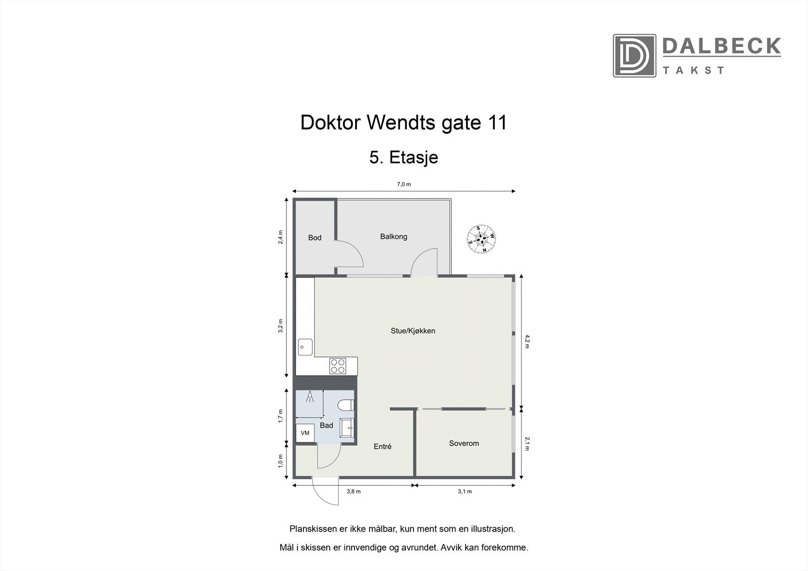 Plantegning - Doktor Wendts gate 11 Galleribilde