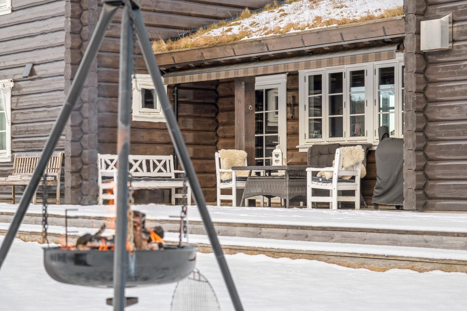 Her kan man nyte uteområdet sommer som vinter. Galleribilde