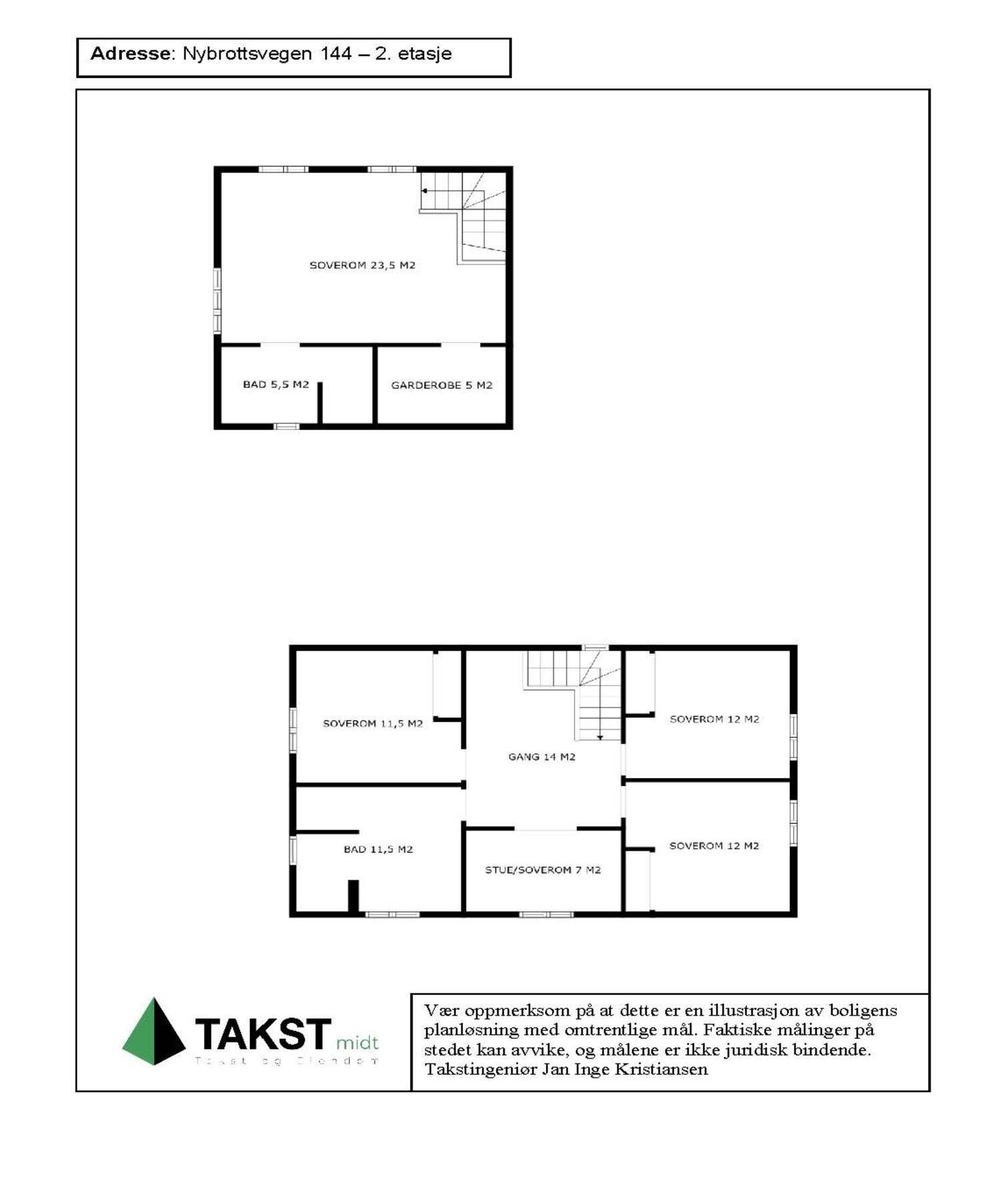 Planskisse loft Galleribilde