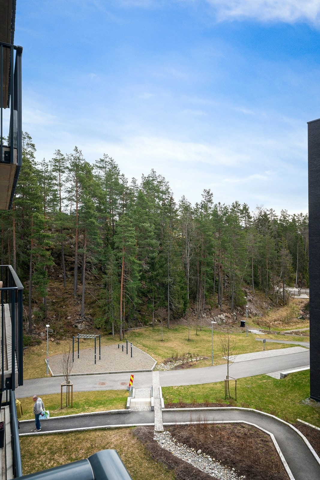 Flott utsikt fra balkongen Galleribilde