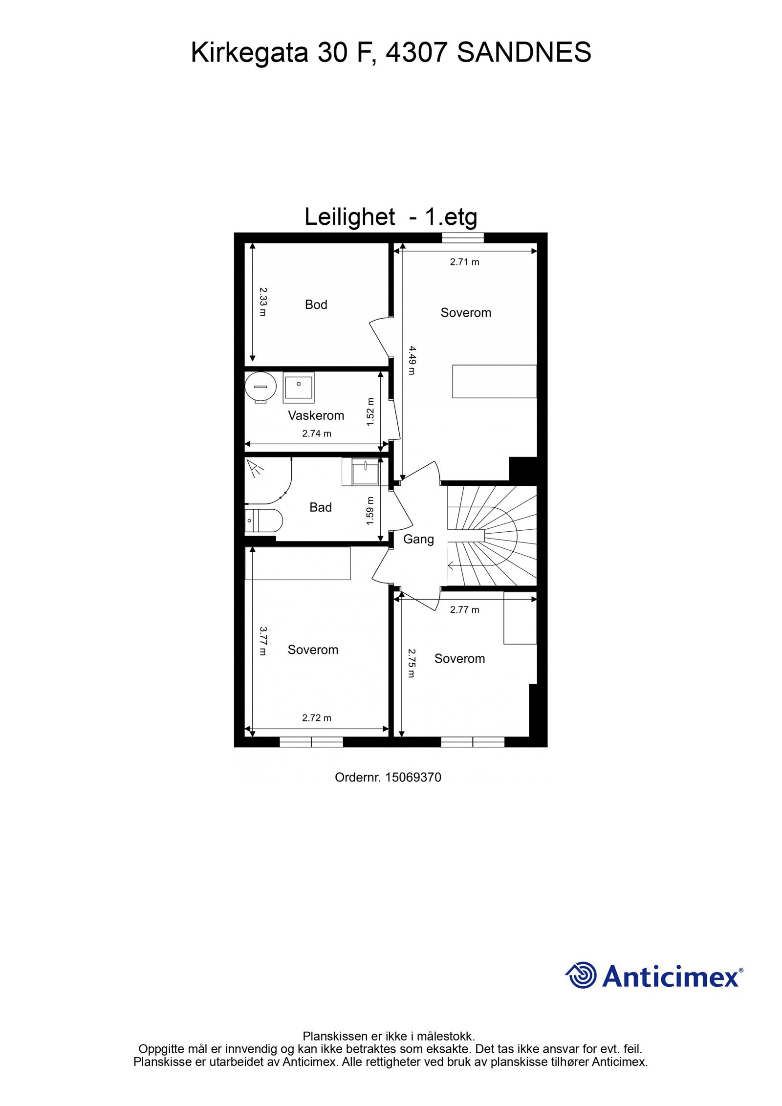 Plantegning 1.etasje Galleribilde