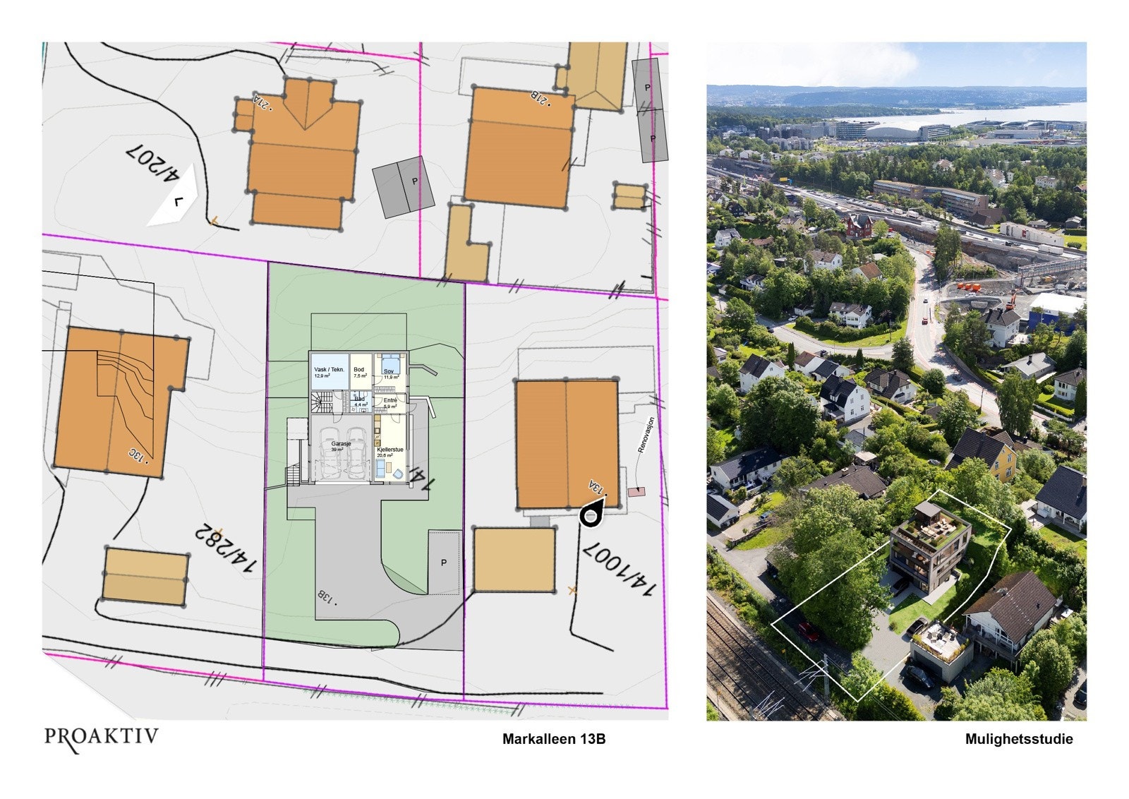 Dette er KUN en mulighetsstudie som har til formål å vise hva man kan få til på denne tomten. Galleribilde