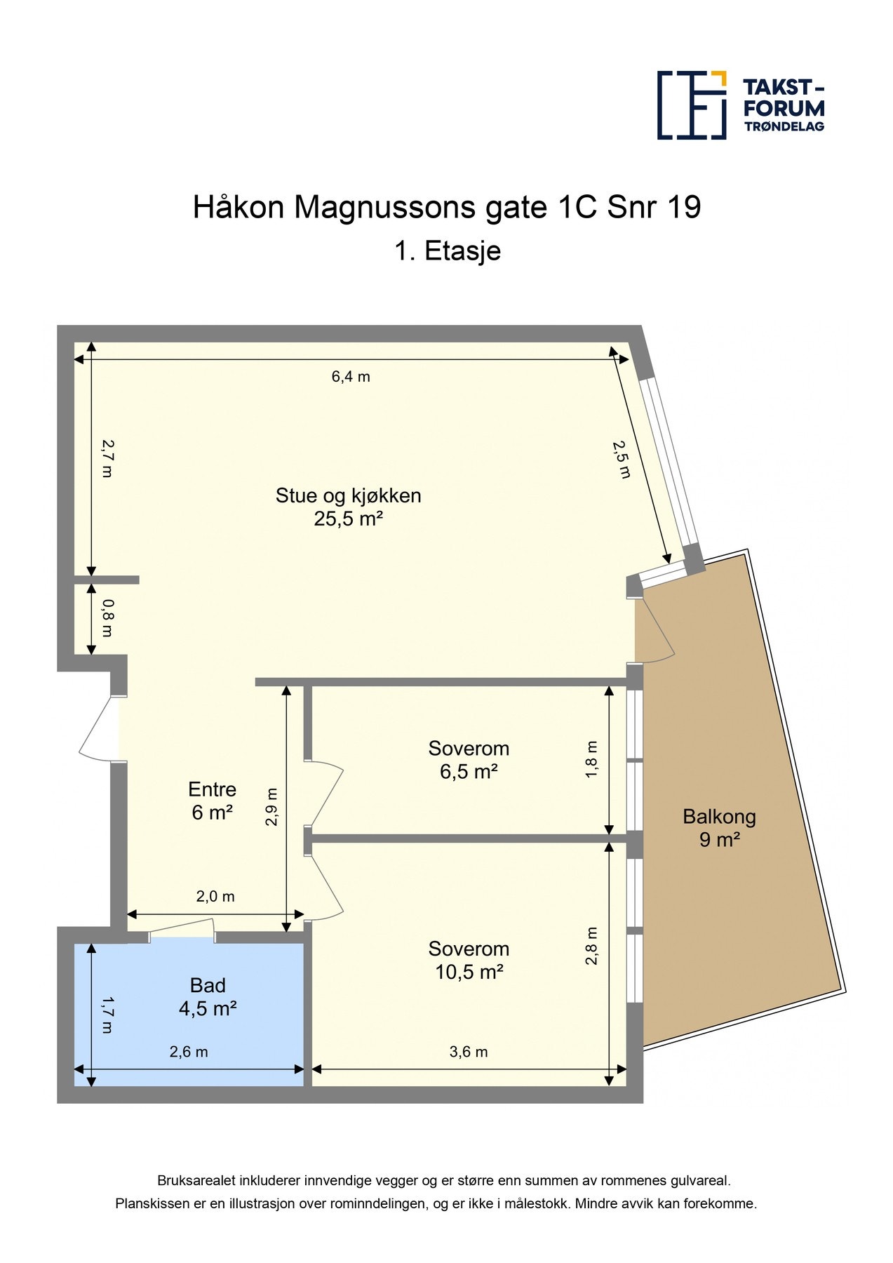 Praktisk planløsning med god arealfordeling mellom rommene. Galleribilde