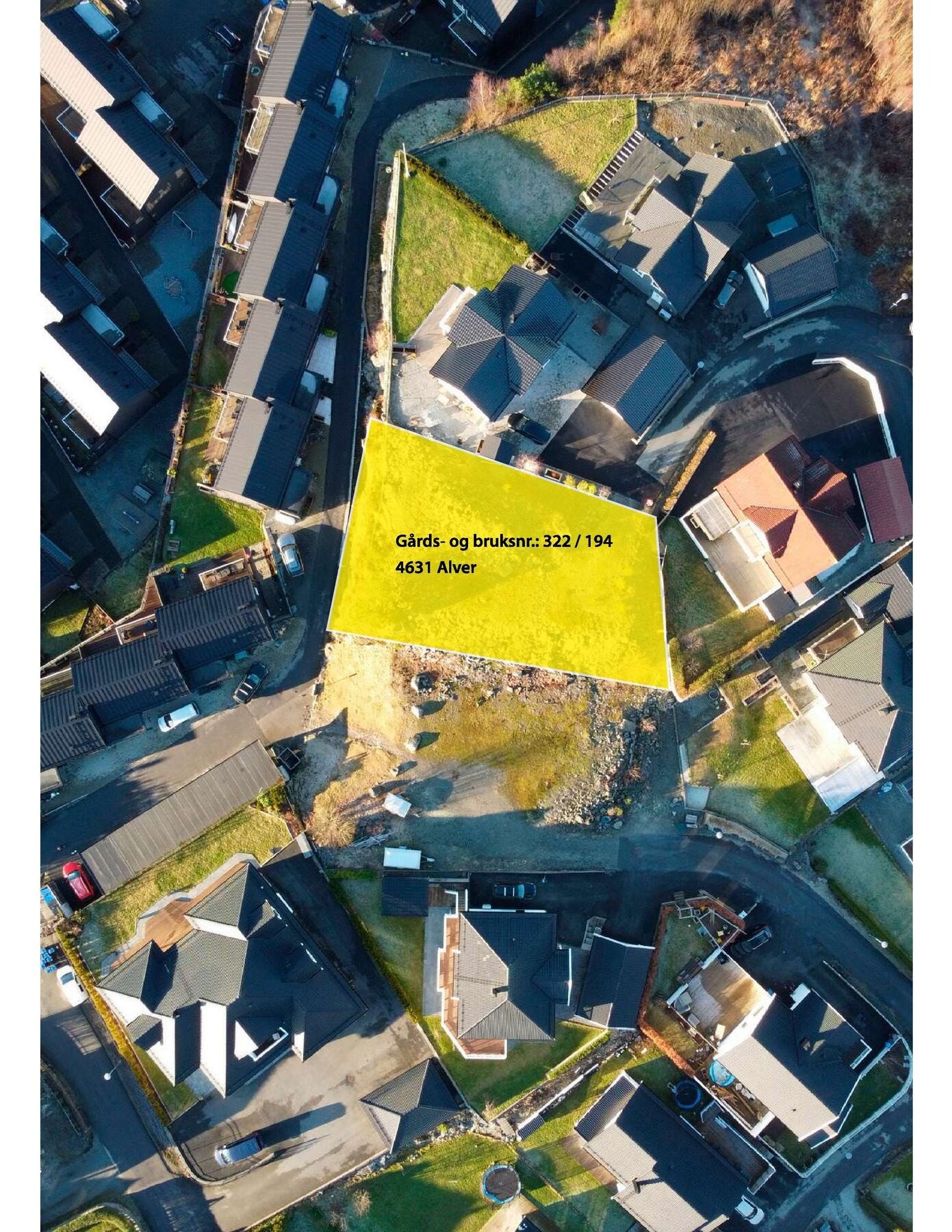 Tomten har en flott plassering på et høydedrag Galleribilde