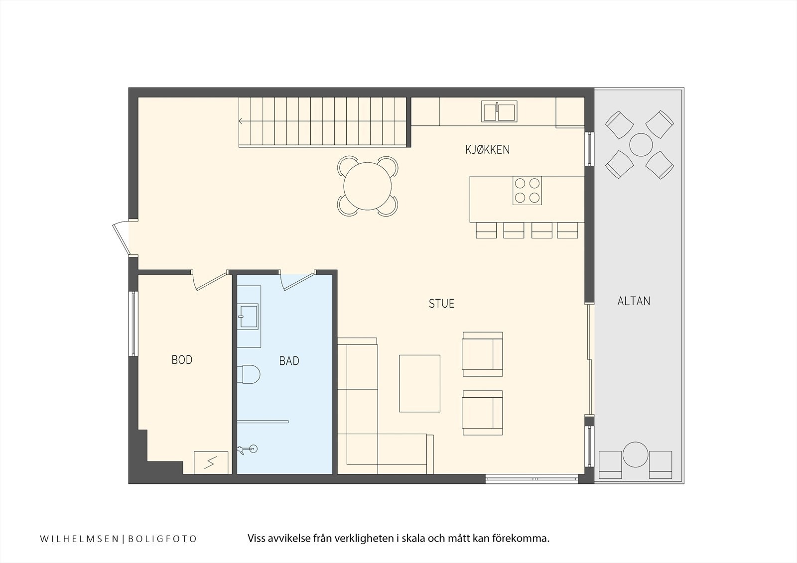 Plantegning - hovedetasje. Galleribilde