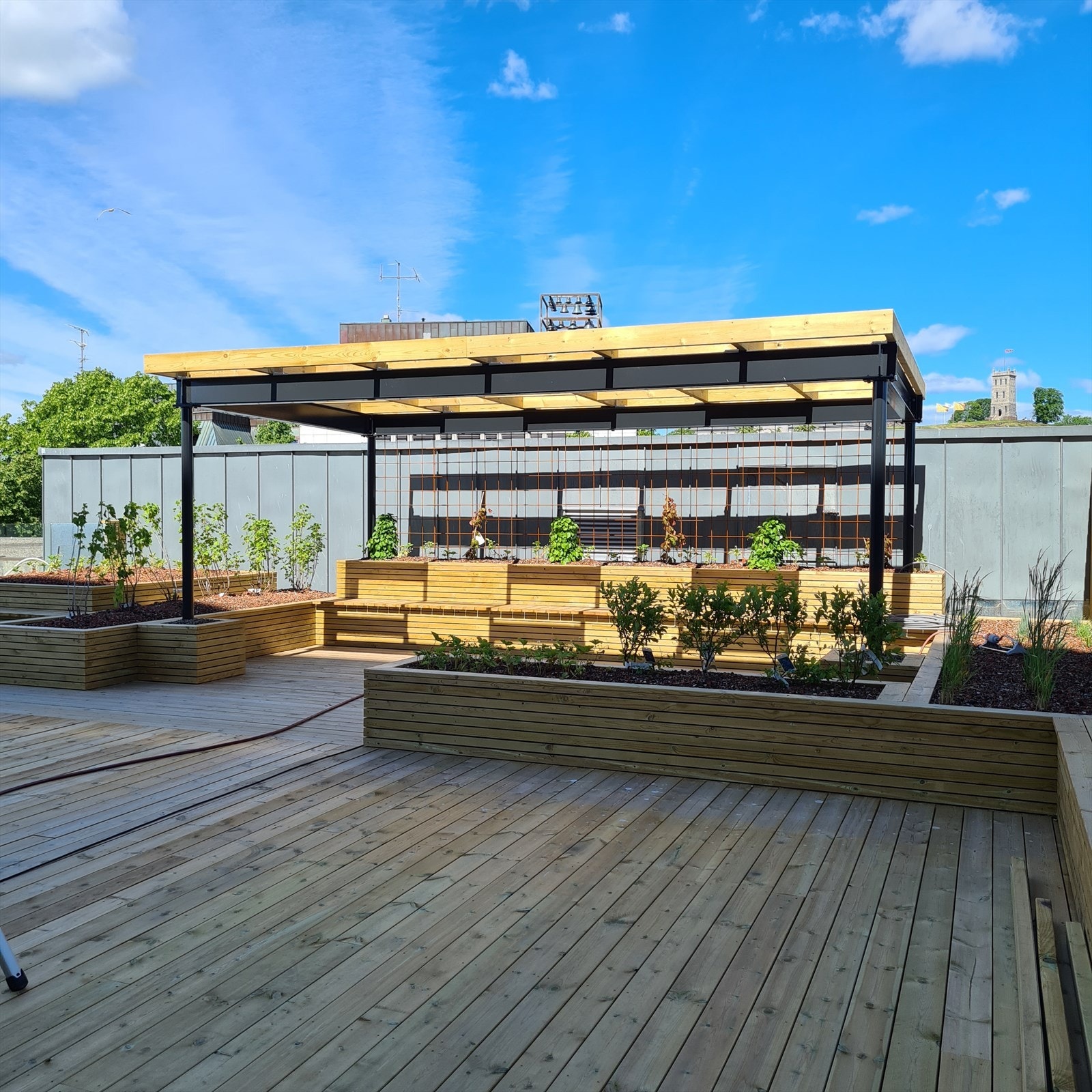 Sosiale uteplasser på takterrassen Galleribilde